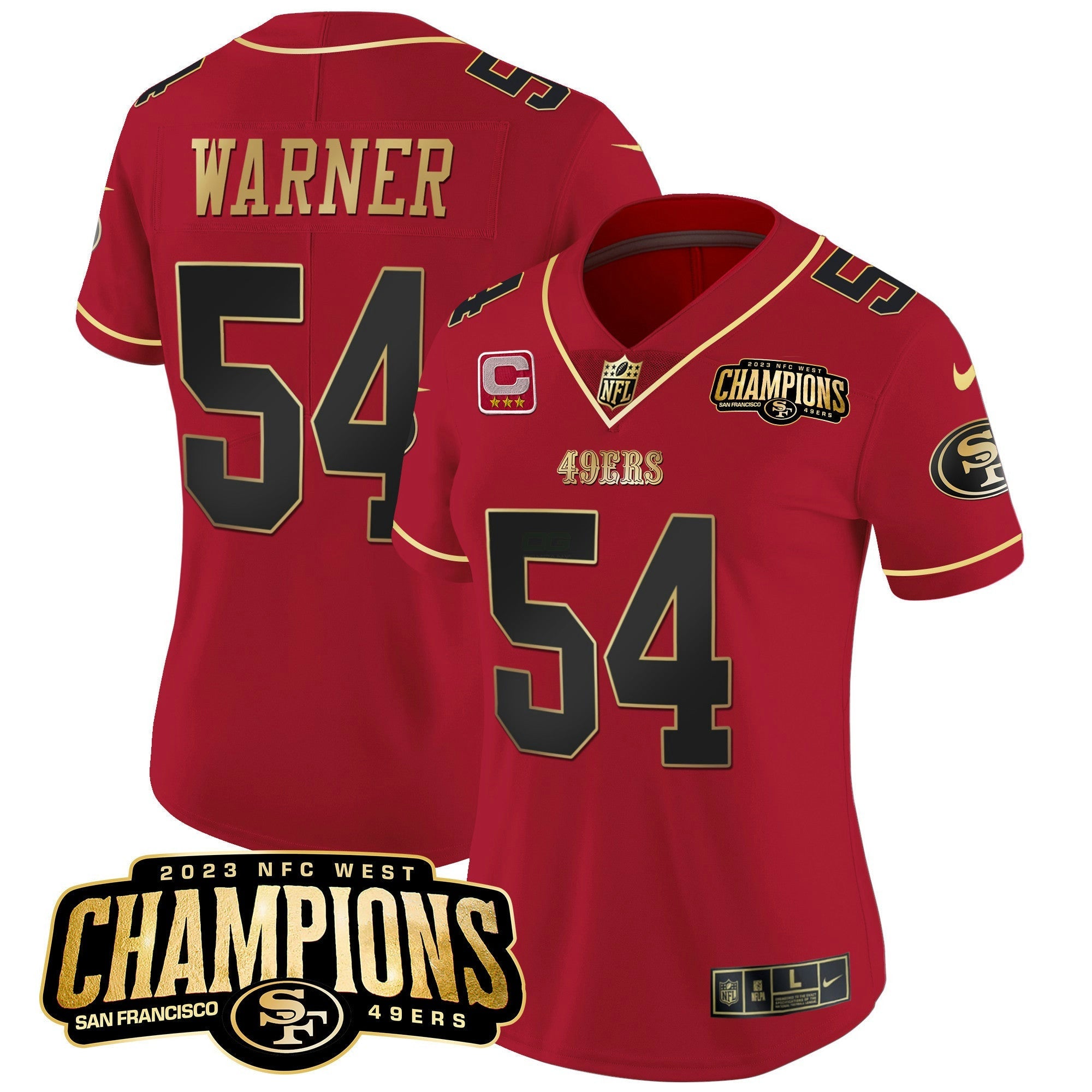Camisa NFL Women’s 2023 NFC West Champions Patch Vapor Jersey V2