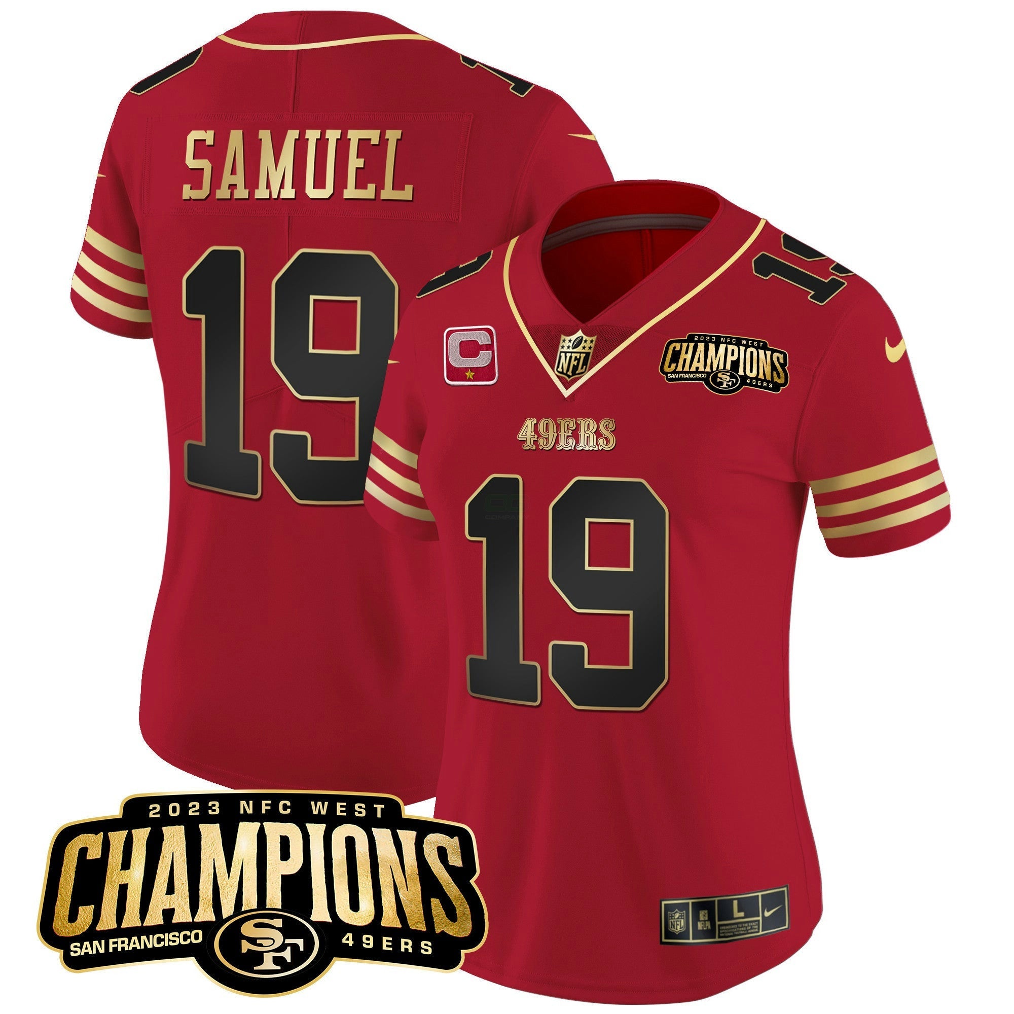Camisa NFL Women’s 2023 NFC West Champions Patch Vapor Jersey V2