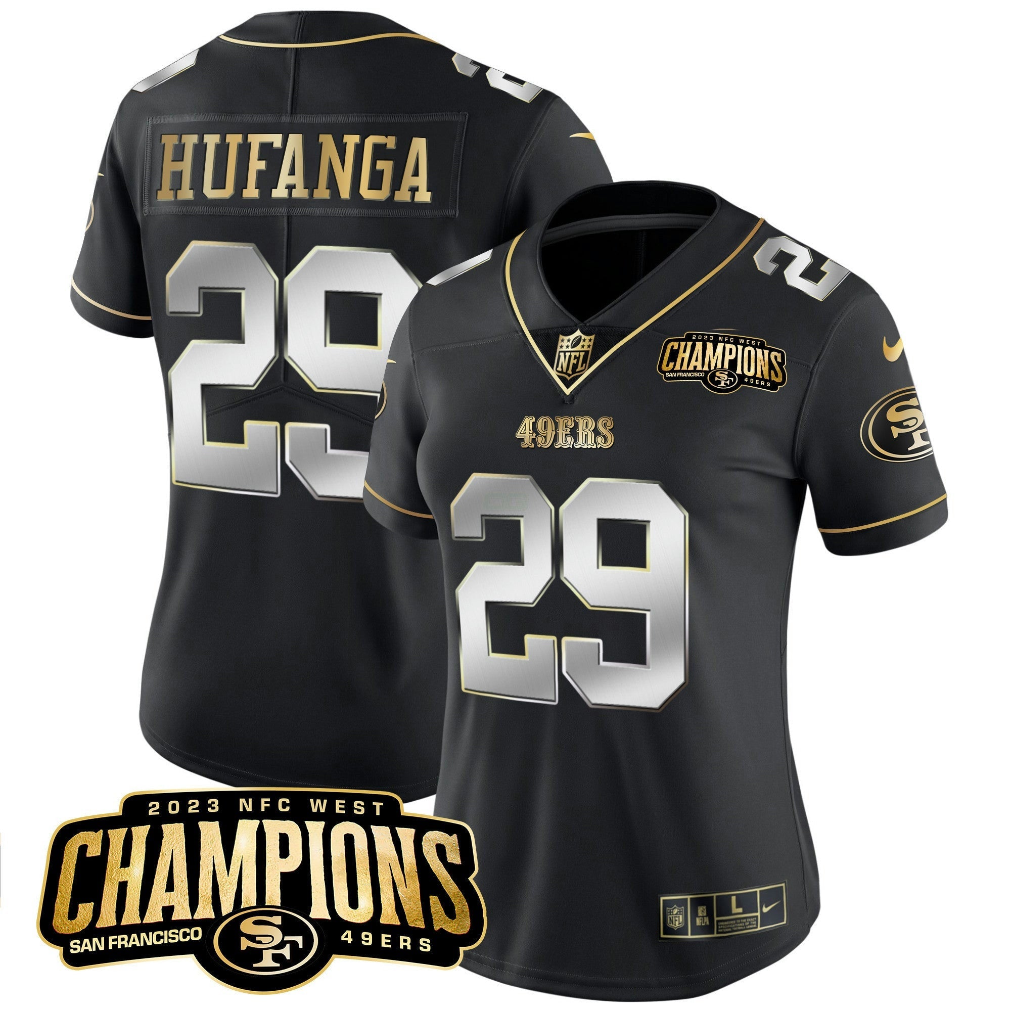 Camisa NFL Women’s 2023 NFC West Champions Patch Vapor Jersey V2