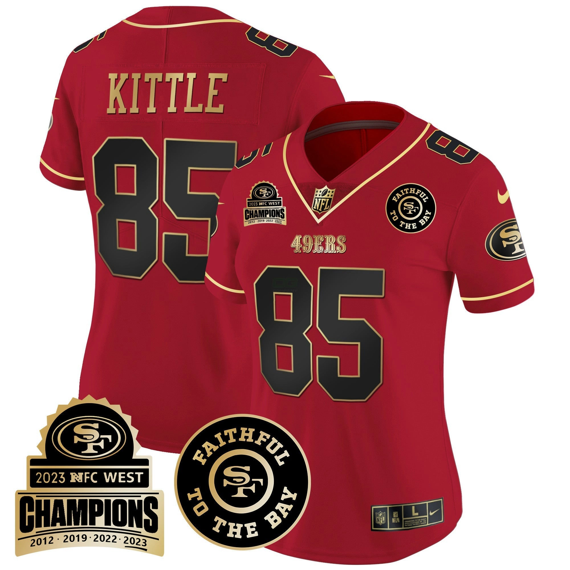Camisa NFL Women’s 2023 NFC West Champions Patch Vapor Jersey V3