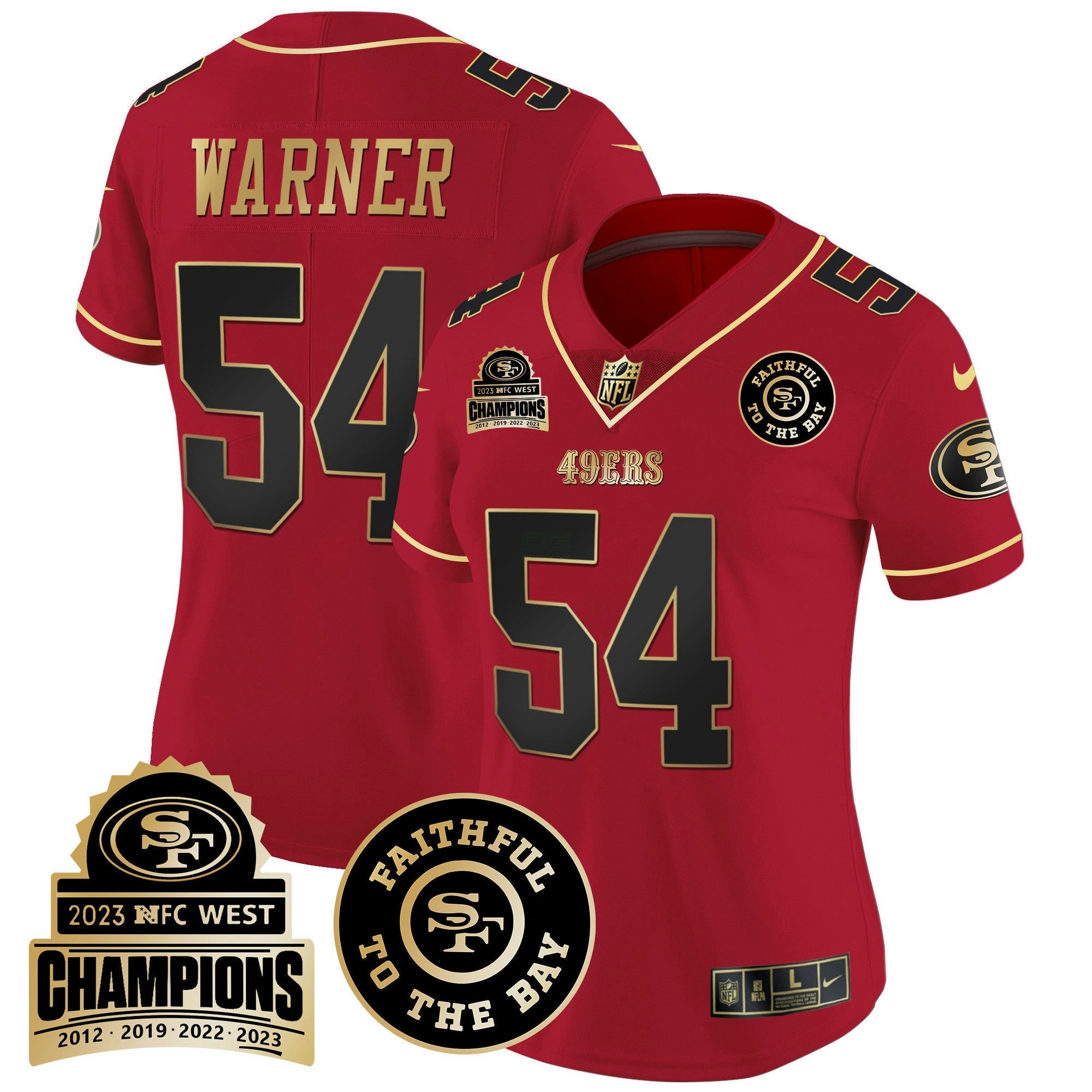 Camisa NFL Women’s 2023 NFC West Champions Patch Vapor Jersey V3