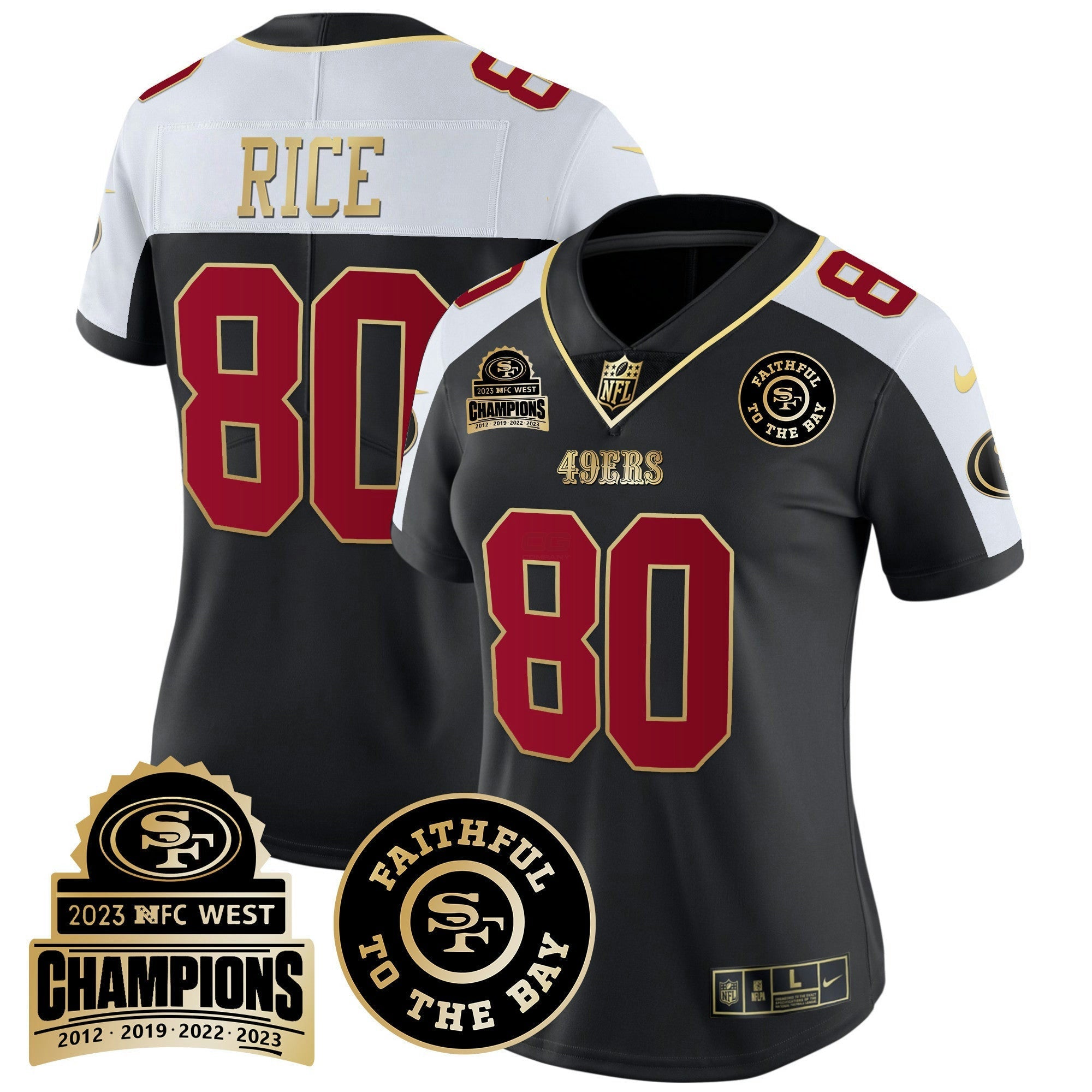 Camisa NFL Women’s 2023 NFC West Champions Patch Vapor Jersey V3