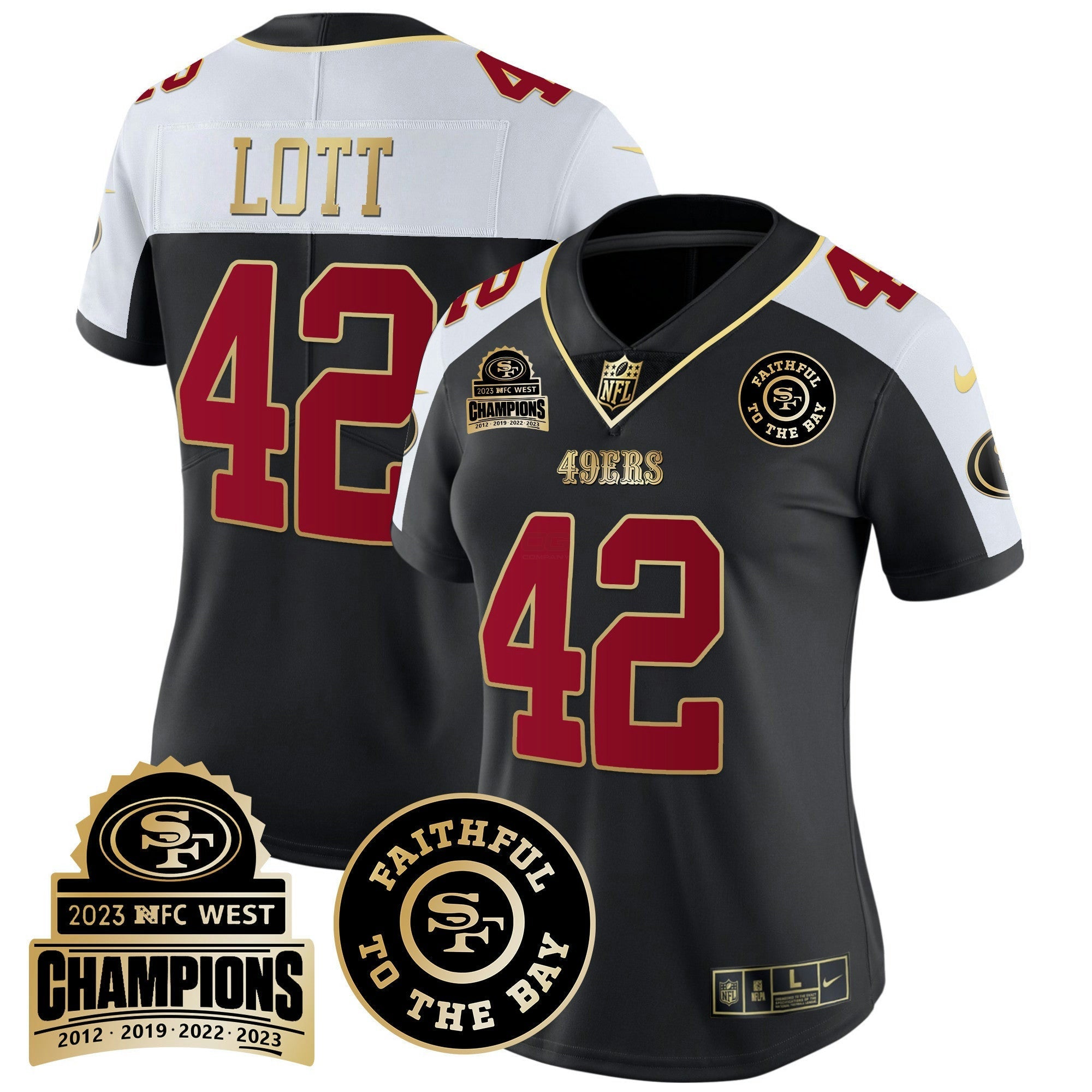 Camisa NFL Women’s 2023 NFC West Champions Patch Vapor Jersey V3