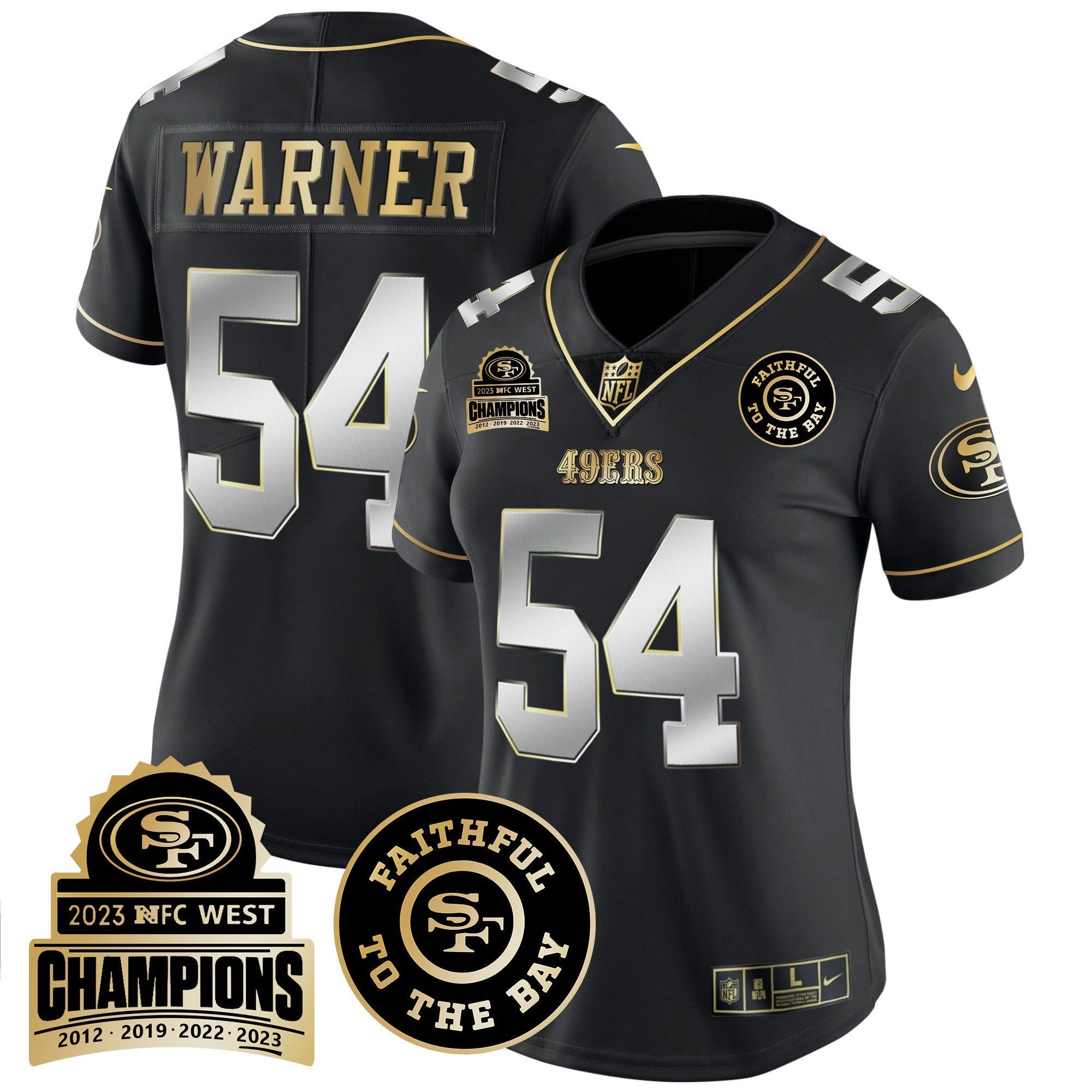 Camisa NFL Women’s 2023 NFC West Champions Patch Vapor Jersey V3