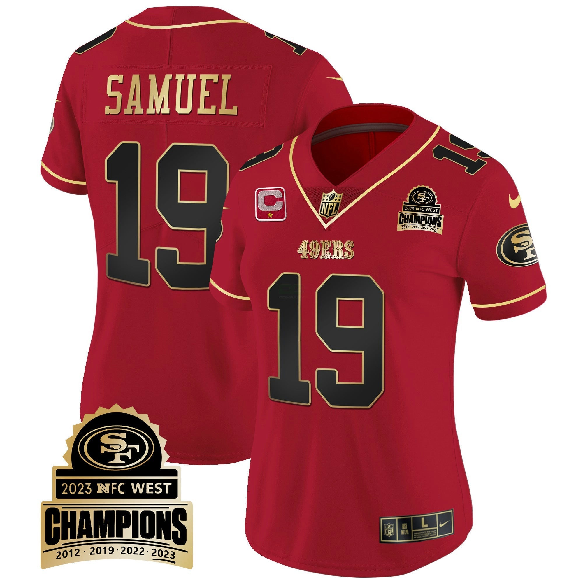 Camisa NFL Women’s 2023 NFC West Champions Patch Vapor Jersey V4