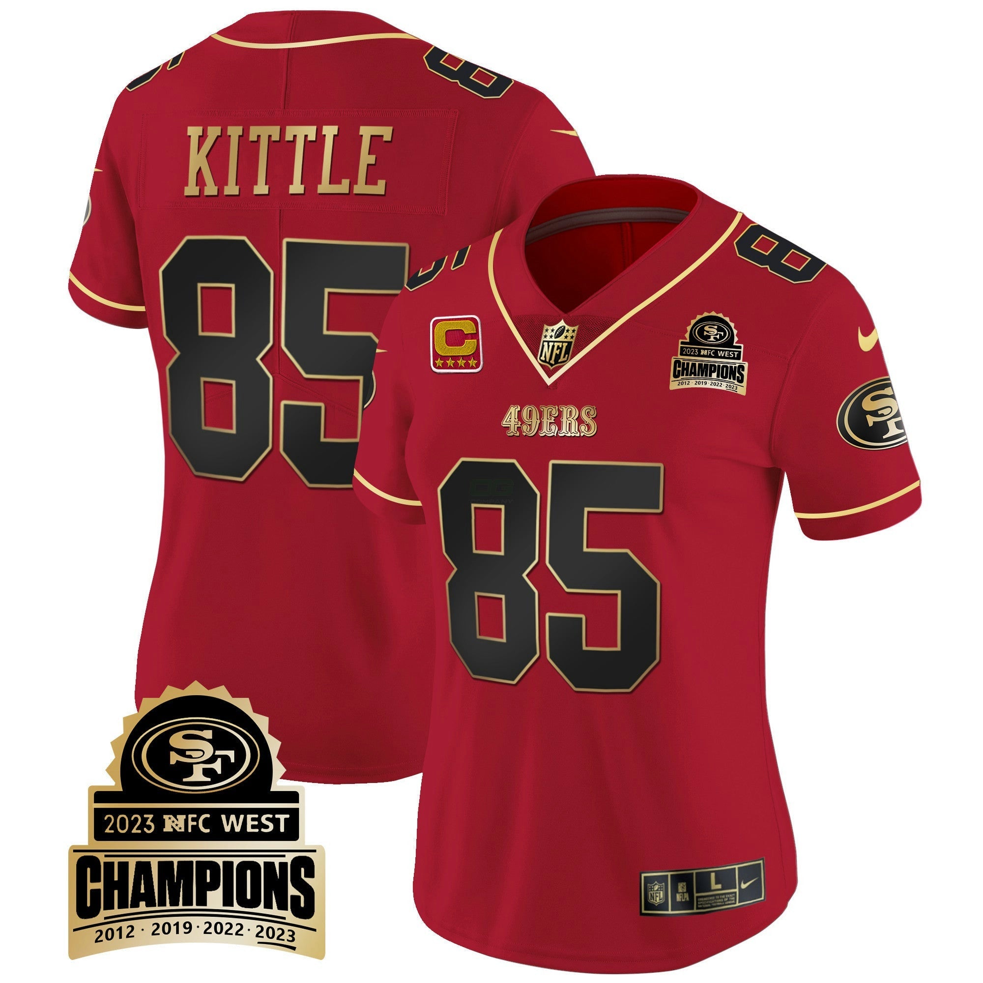 Camisa NFL Women’s 2023 NFC West Champions Patch Vapor Jersey V4