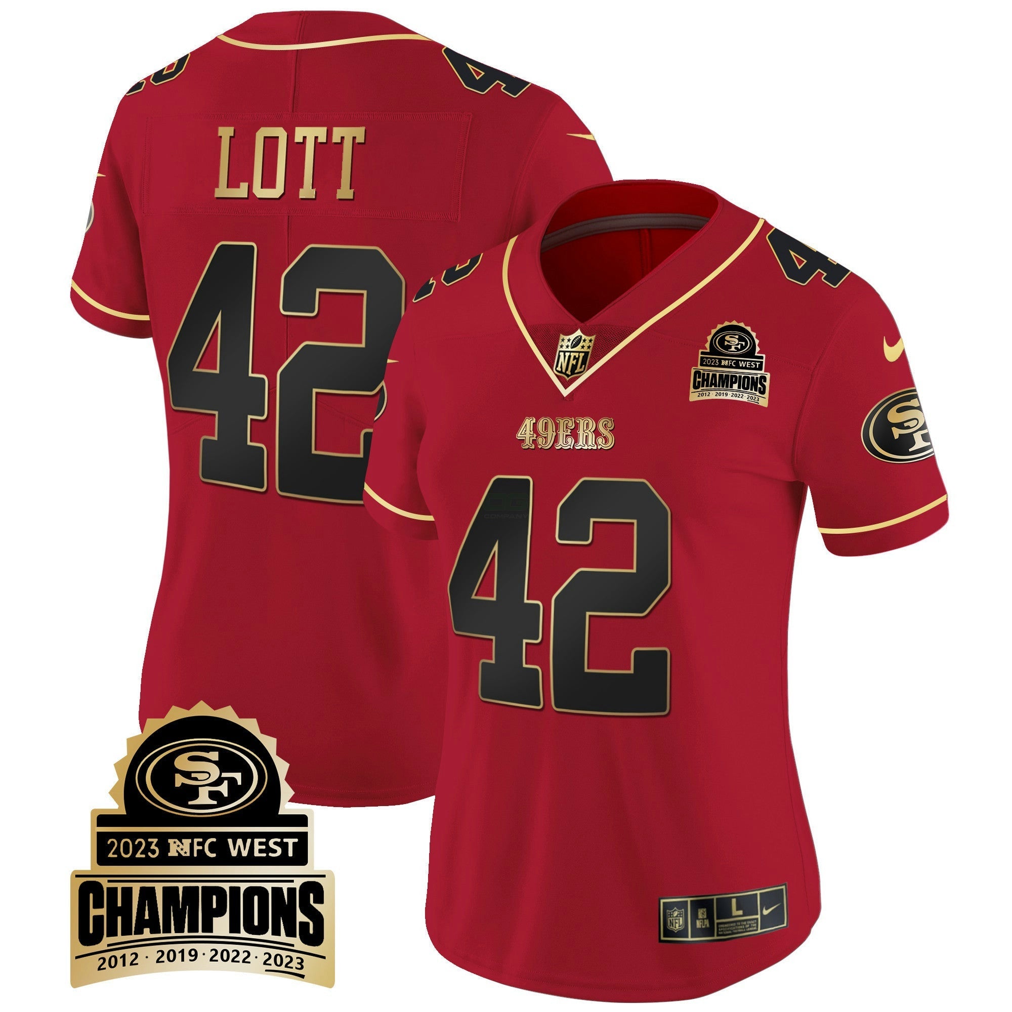 Camisa NFL Women’s 2023 NFC West Champions Patch Vapor Jersey V4