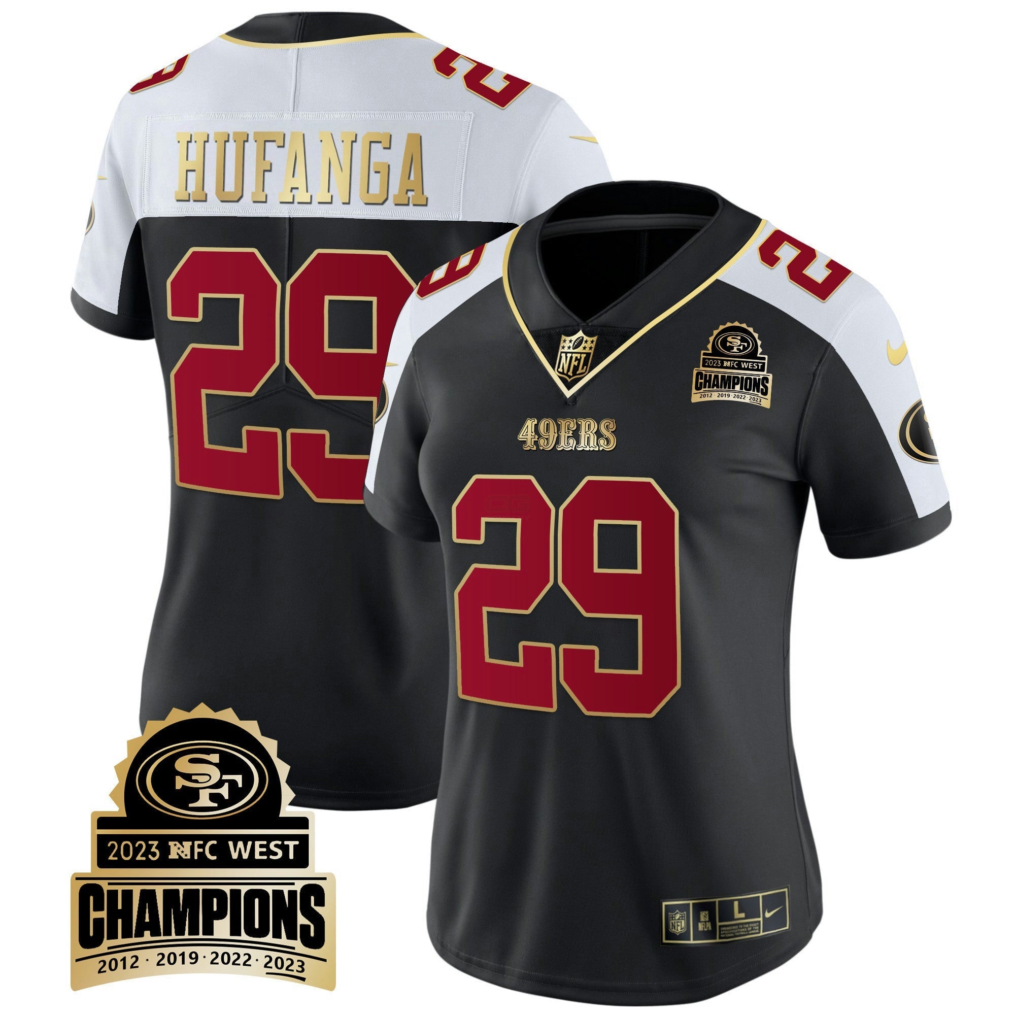 Camisa NFL Women’s 2023 NFC West Champions Patch Vapor Jersey V4