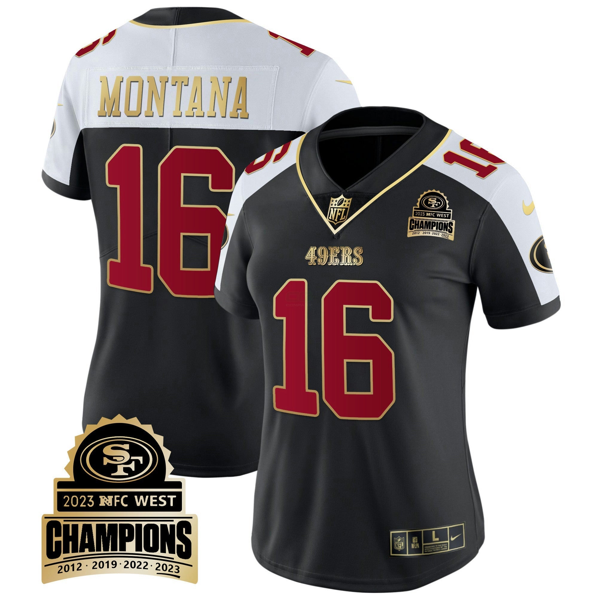 Camisa NFL Women’s 2023 NFC West Champions Patch Vapor Jersey V4