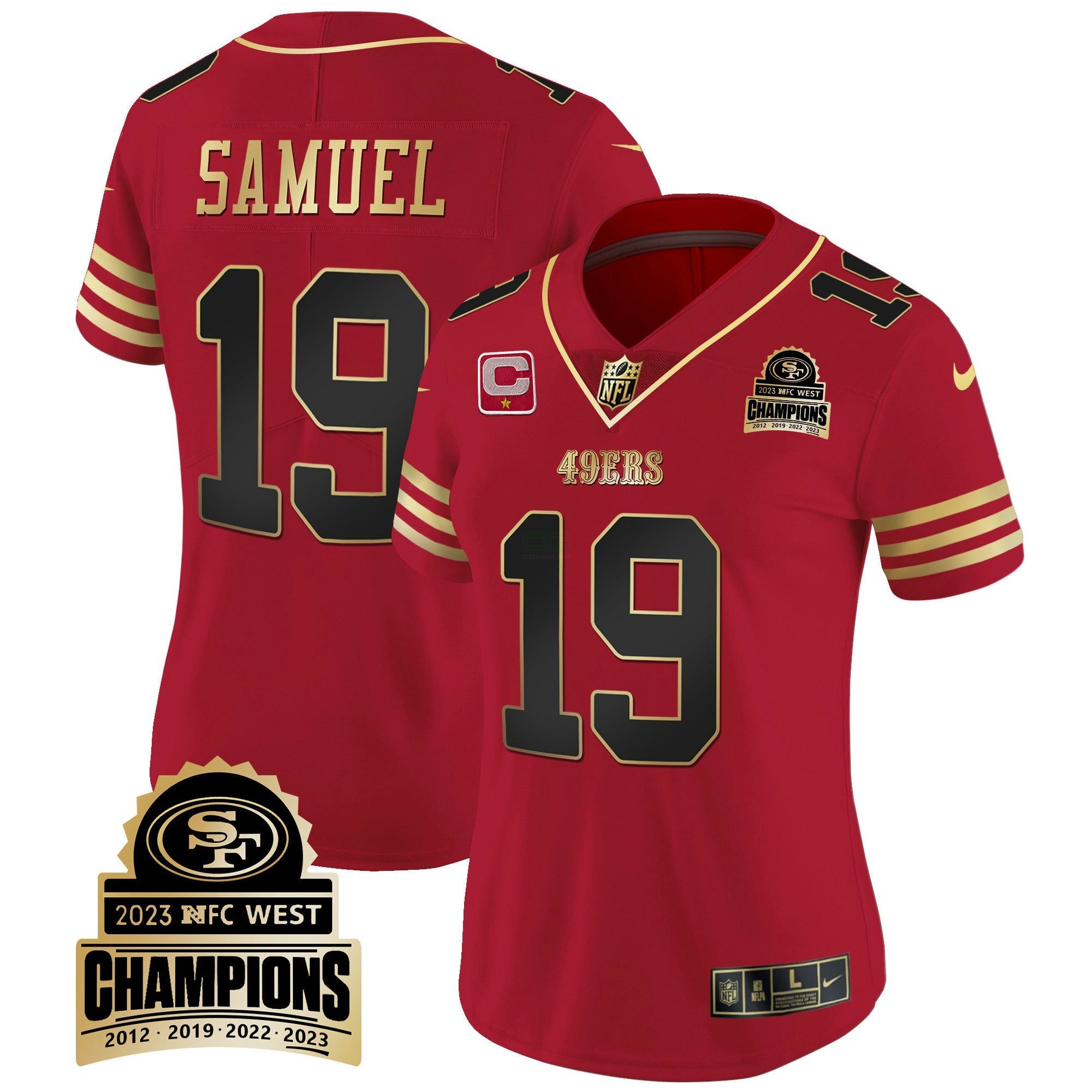 Camisa NFL Women’s 2023 NFC West Champions Patch Vapor Jersey V4