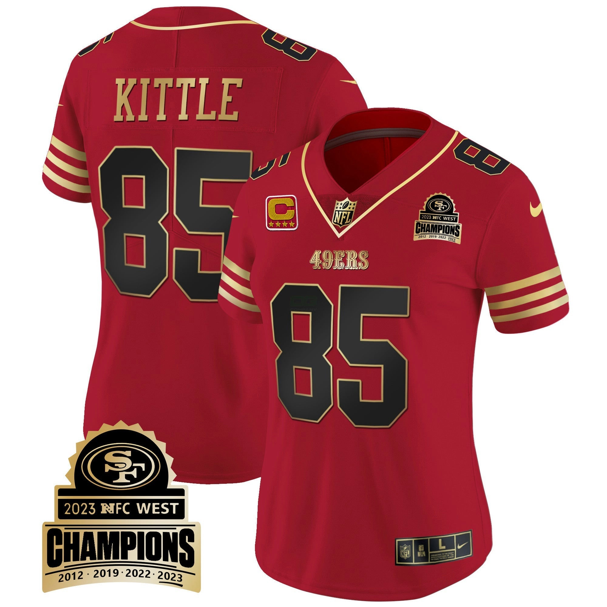 Camisa NFL Women’s 2023 NFC West Champions Patch Vapor Jersey V4