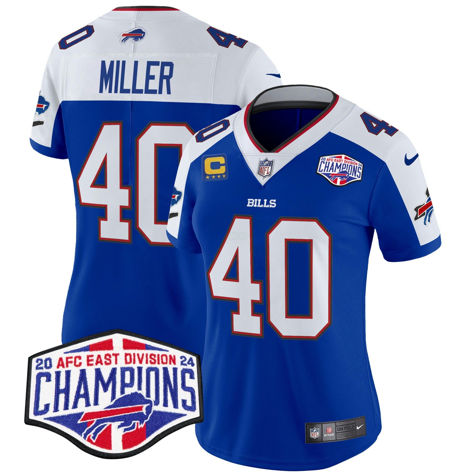 Camisa NFL Women’s 2024 AFC East Division Champions Vapor Limited Jersey