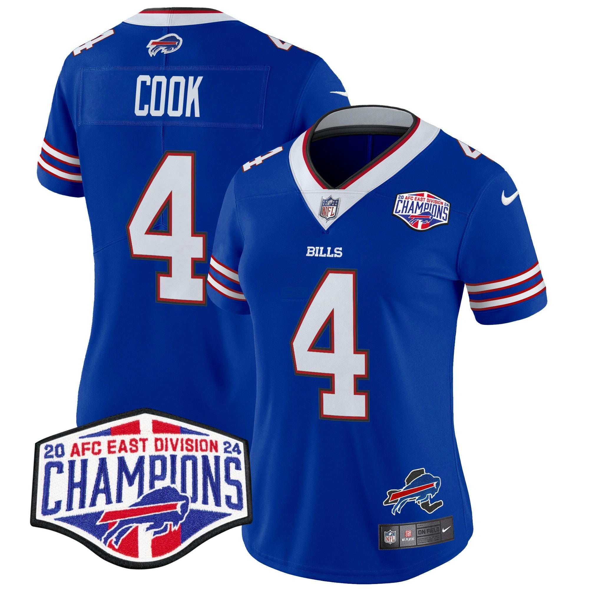 Camisa NFL Women’s 2024 AFC East Division Champions Vapor Limited Jersey