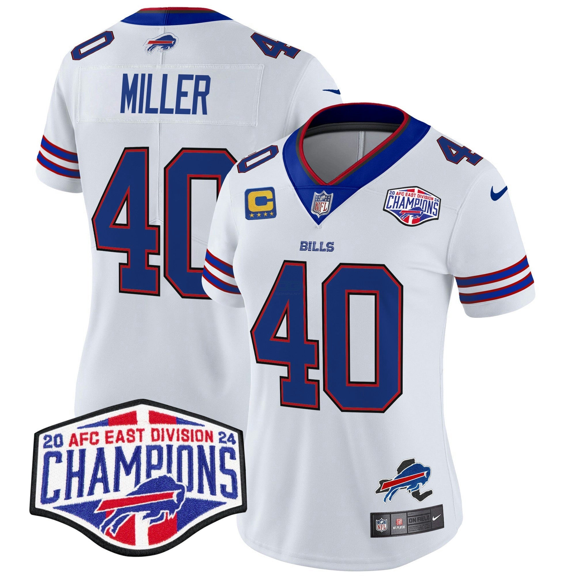 Camisa NFL Women’s 2024 AFC East Division Champions Vapor Limited Jersey