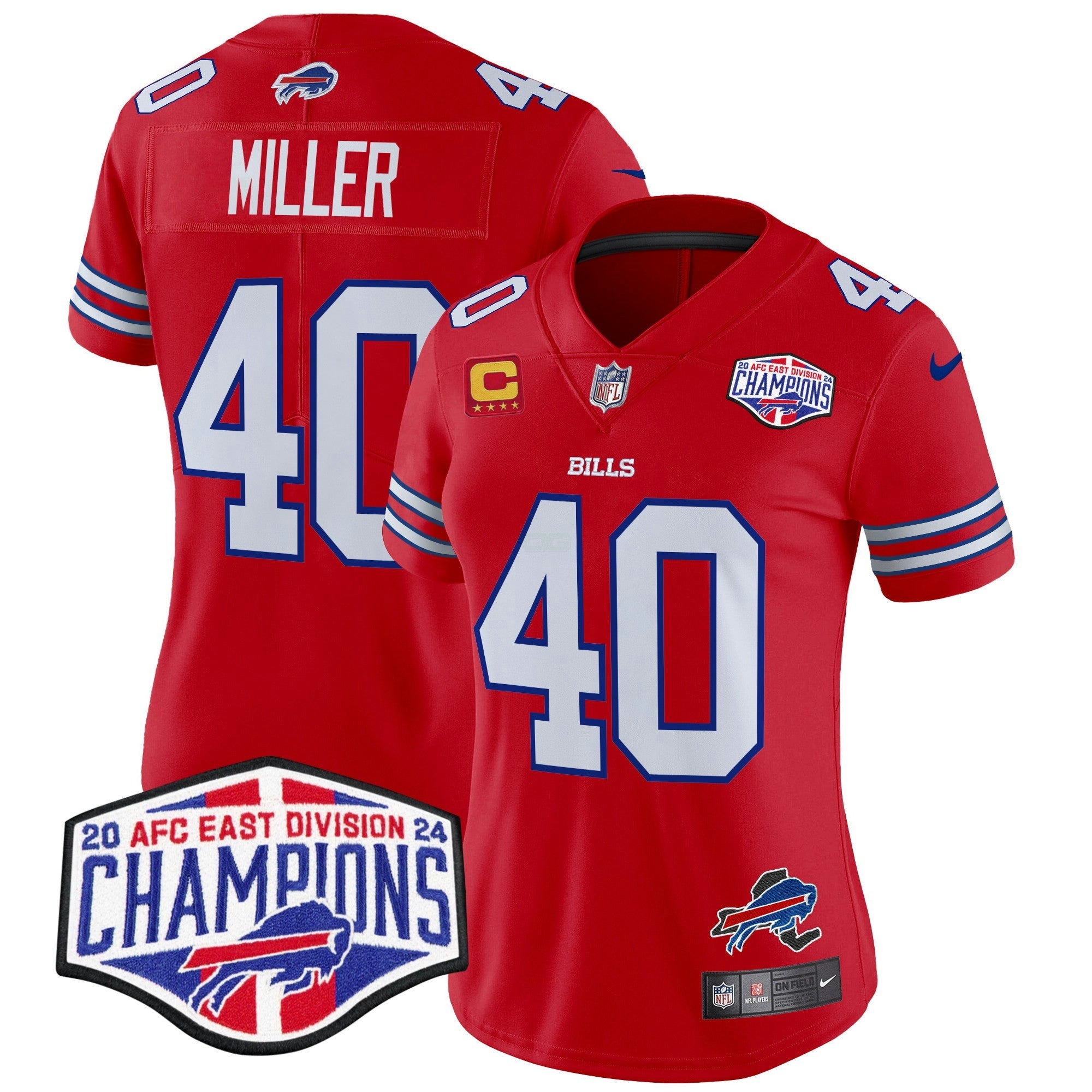 Camisa NFL Women’s 2024 AFC East Division Champions Vapor Limited Jersey
