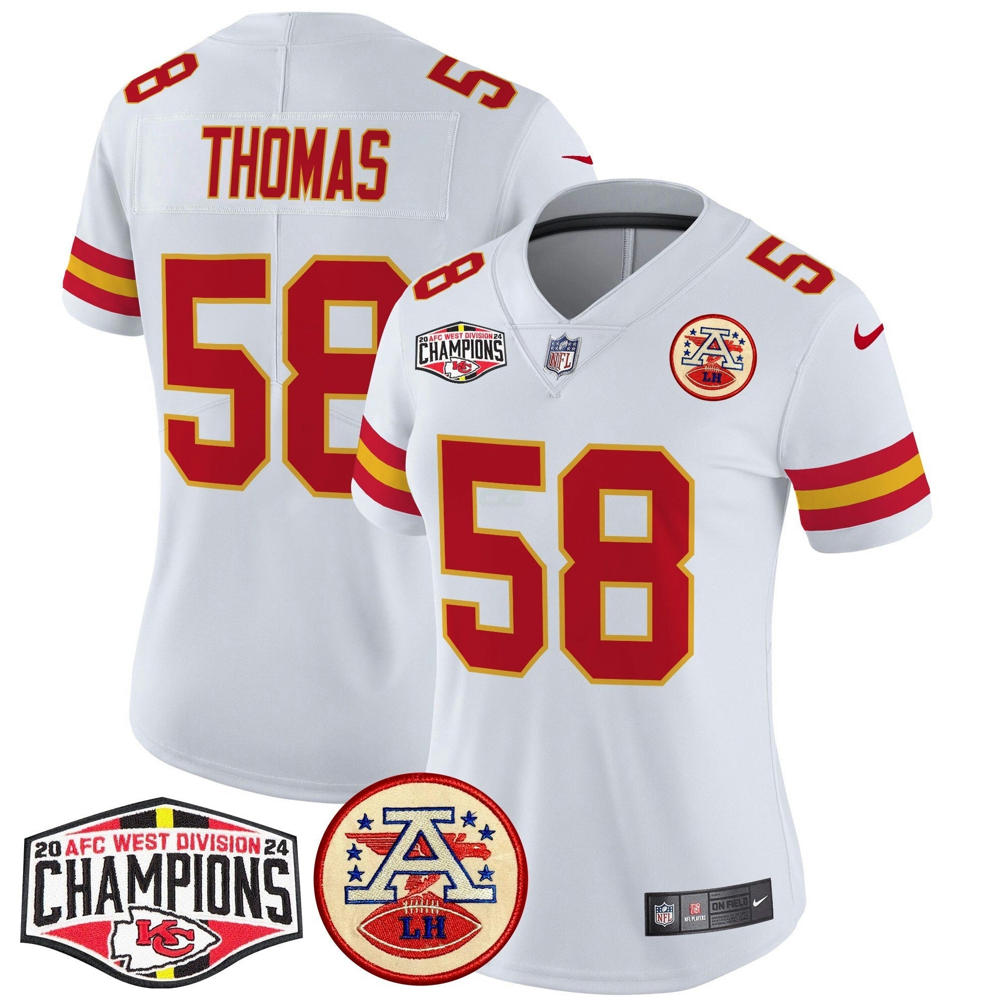 Camisa NFL Women’s 2024 AFC West Division Champions Patch Vapor Limited Jersey
