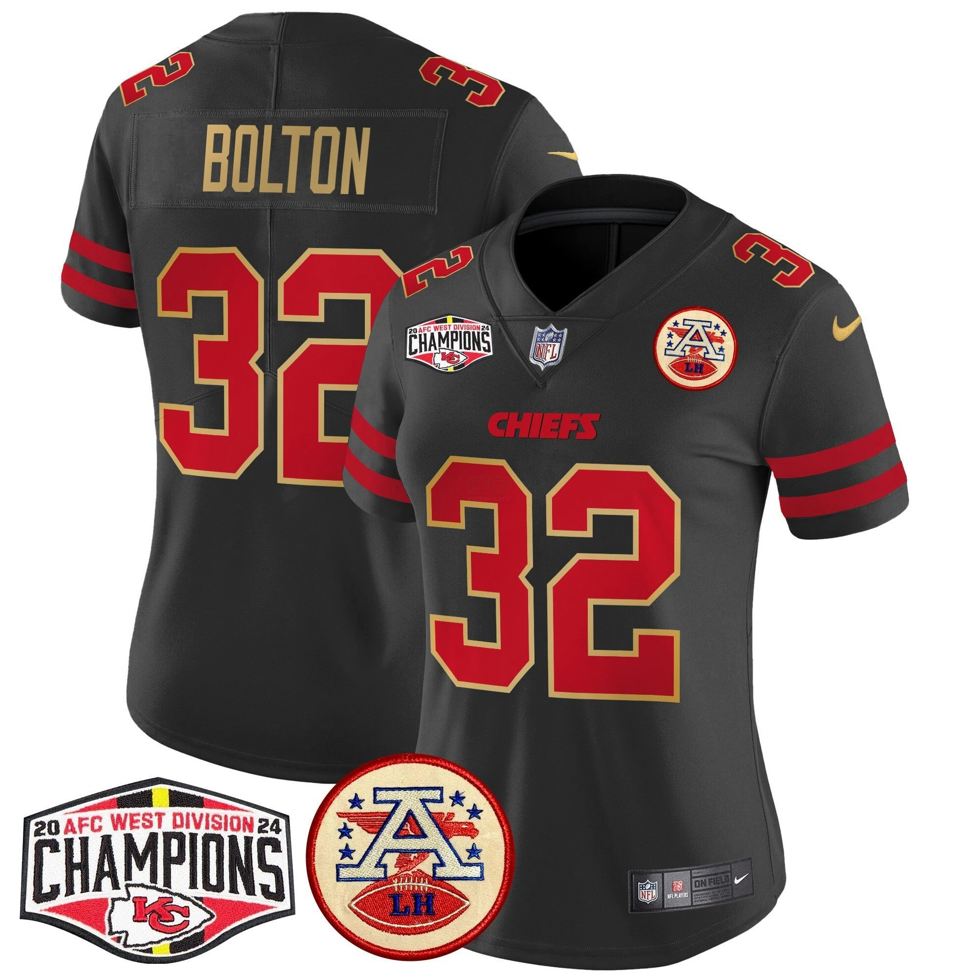 Camisa NFL Women’s 2024 AFC West Division Champions Patch Vapor Limited Jersey