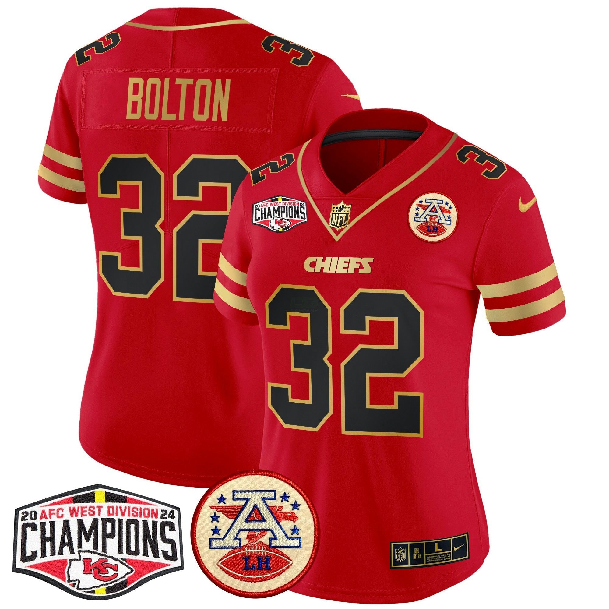 Camisa NFL Women’s 2024 AFC West Division Champions Patch Vapor Limited Jersey