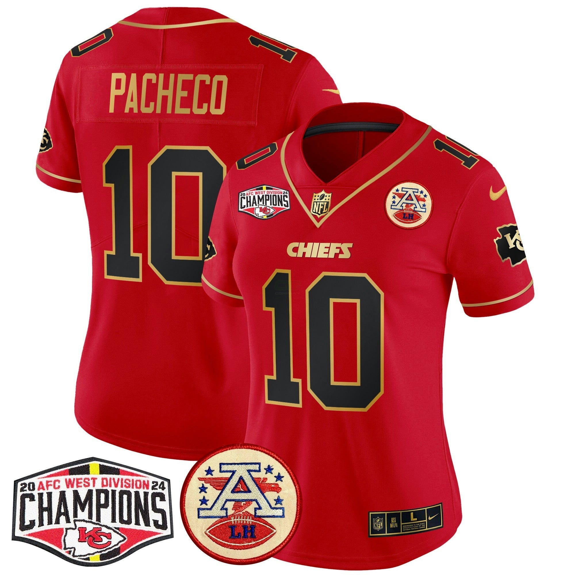 Camisa NFL Women’s 2024 AFC West Division Champions Patch Vapor Limited Jersey