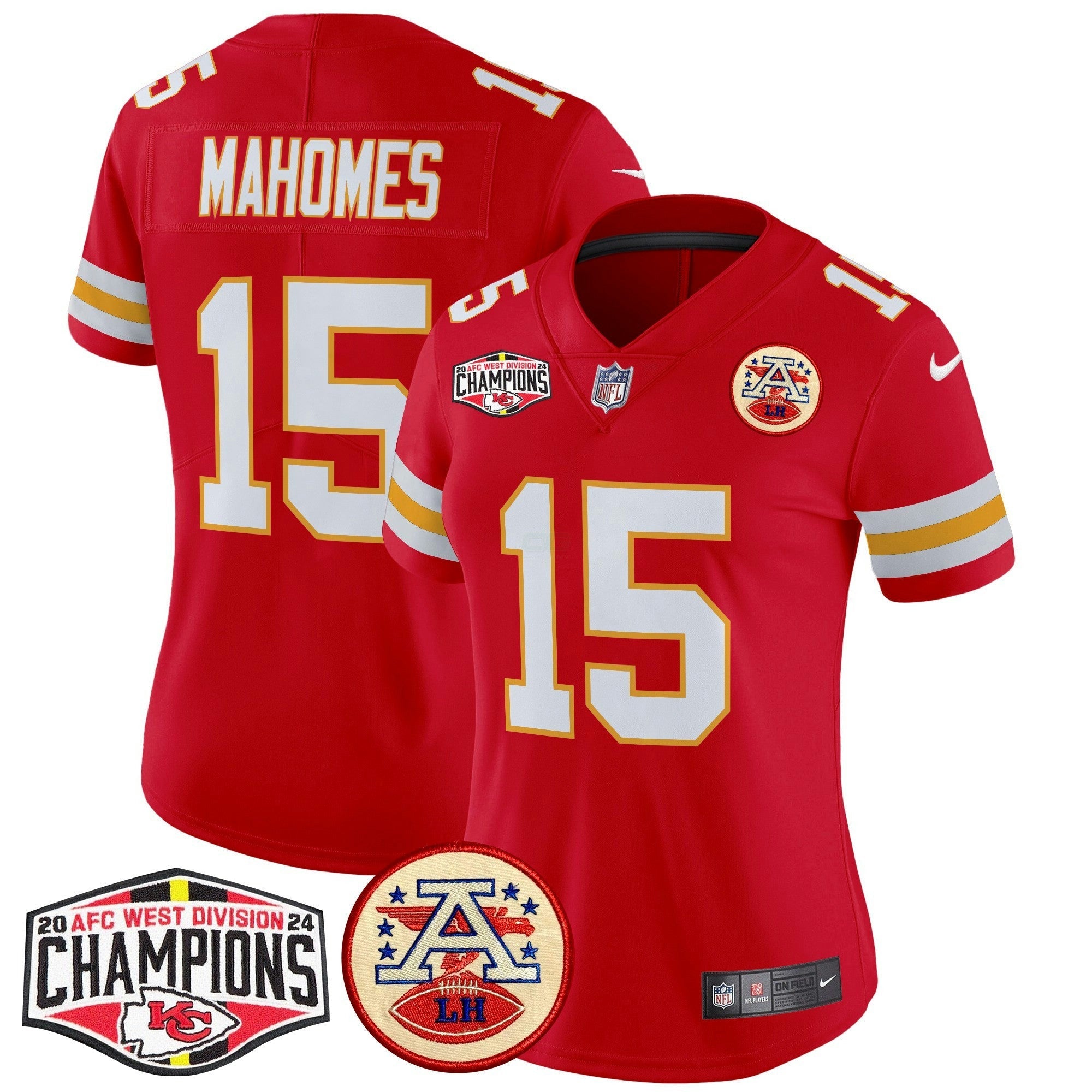Camisa NFL Women’s 2024 AFC West Division Champions Patch Vapor Limited Jersey