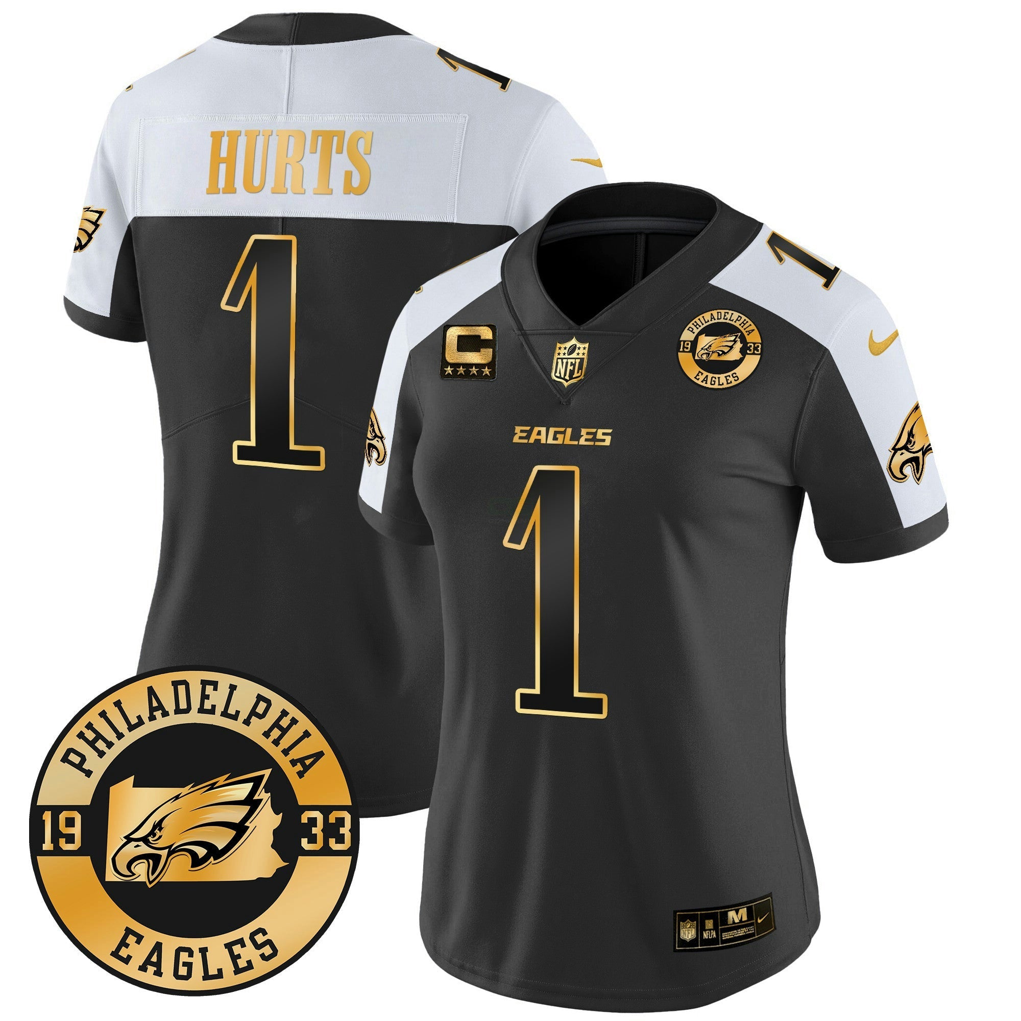 Camisa NFL Women’s 2024 Dourada Vapor Limited Jersey – Est. 1933 Patch