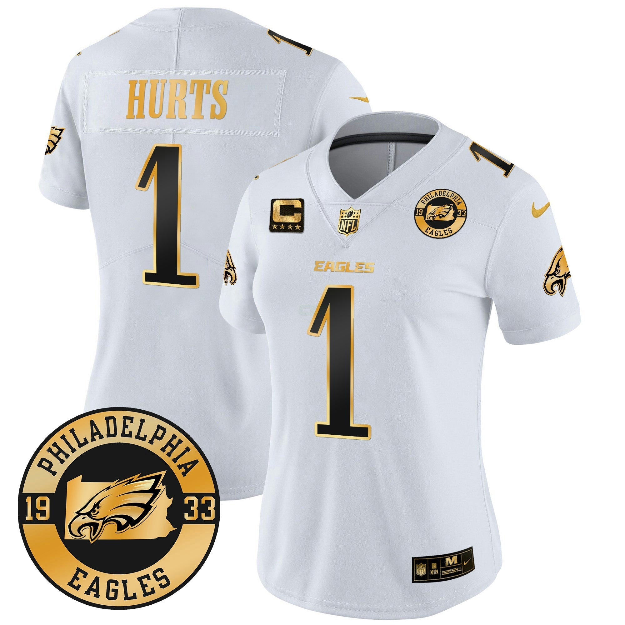 Camisa NFL Women’s 2024 Dourada Vapor Limited Jersey – Est. 1933 Patch