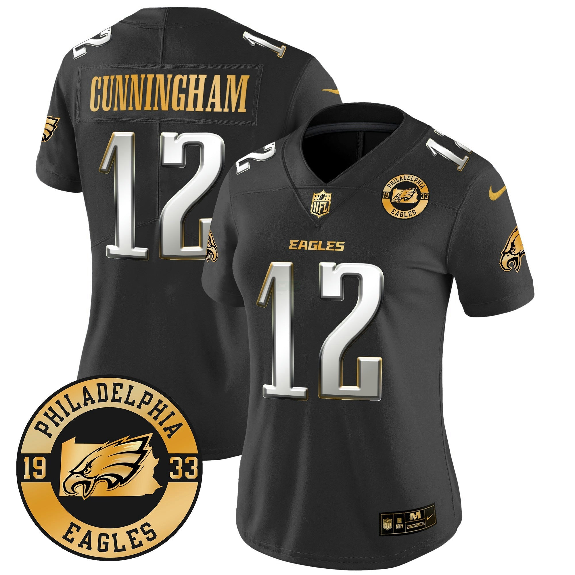 Camisa NFL Women’s 2024 Dourada Vapor Limited Jersey – Est. 1933 Patch