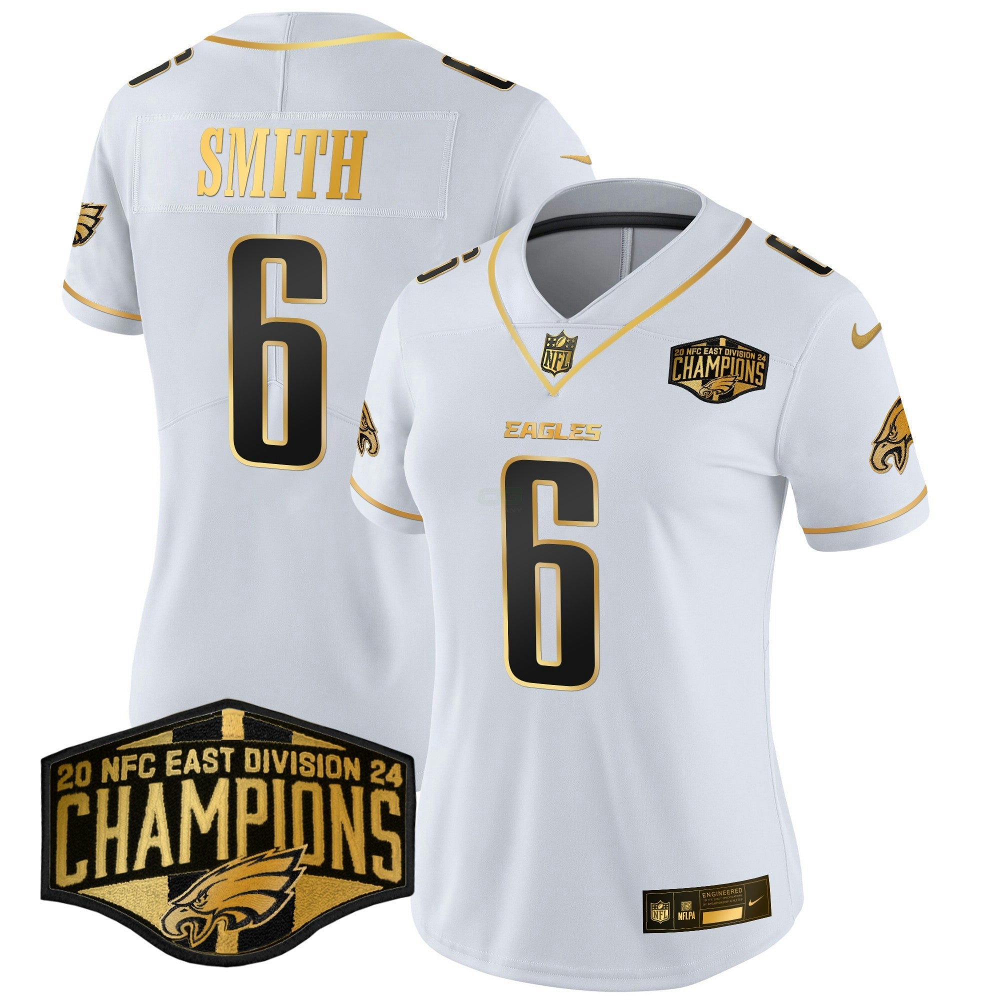 Camisa NFL Women’s 2024 NFC East Division Champions Dourada Vapor Limited Jersey