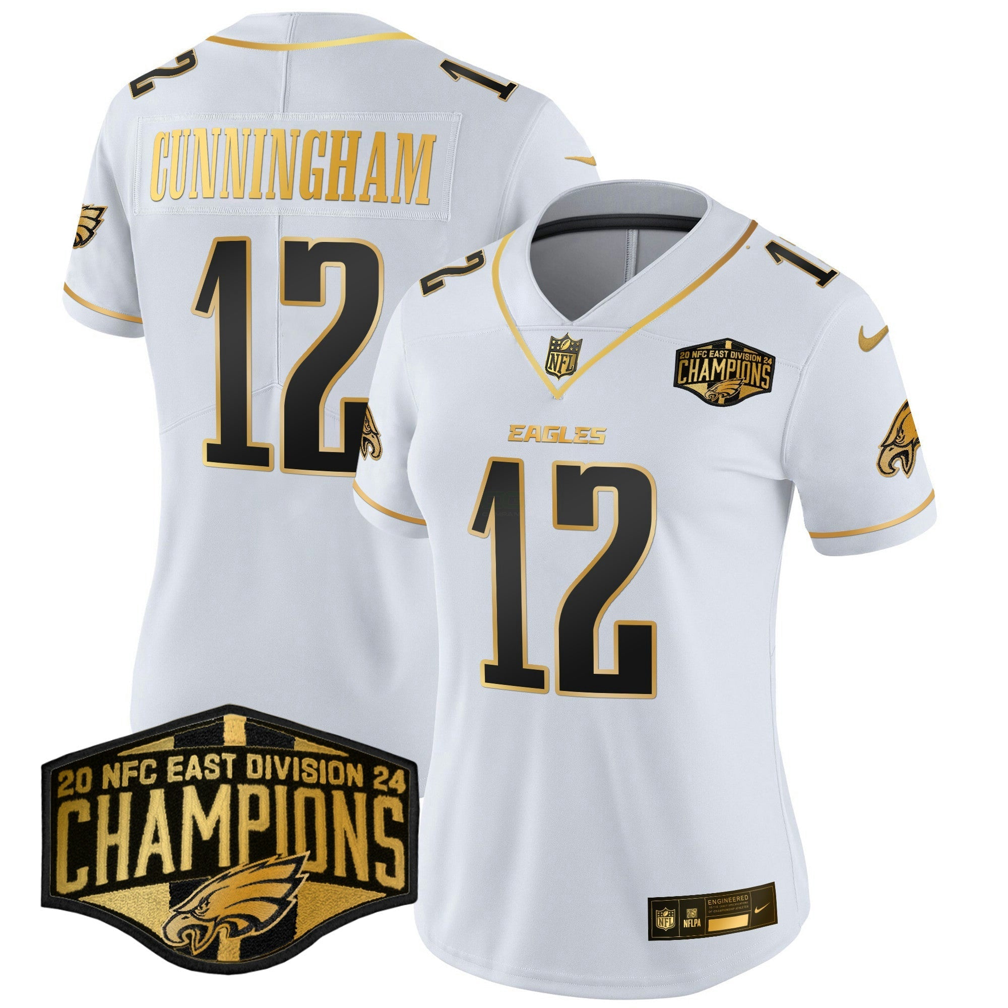 Camisa NFL Women’s 2024 NFC East Division Champions Dourada Vapor Limited Jersey