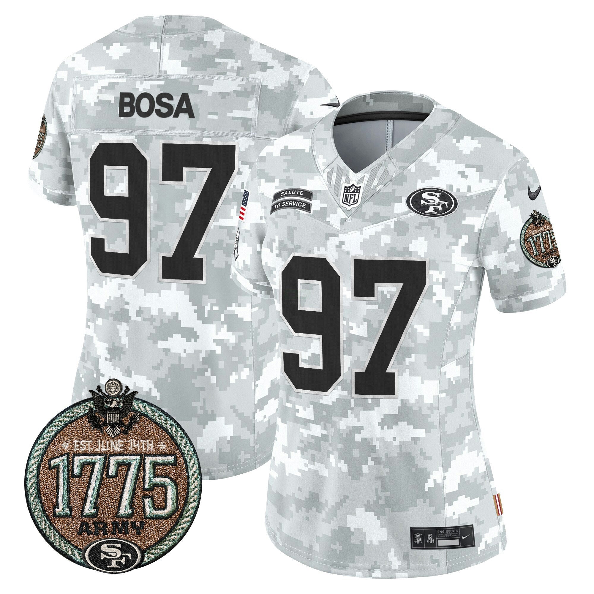 Camisa NFL Women’s 2024 Salute to Service Establishment Year Patch Vapor Limited Jersey