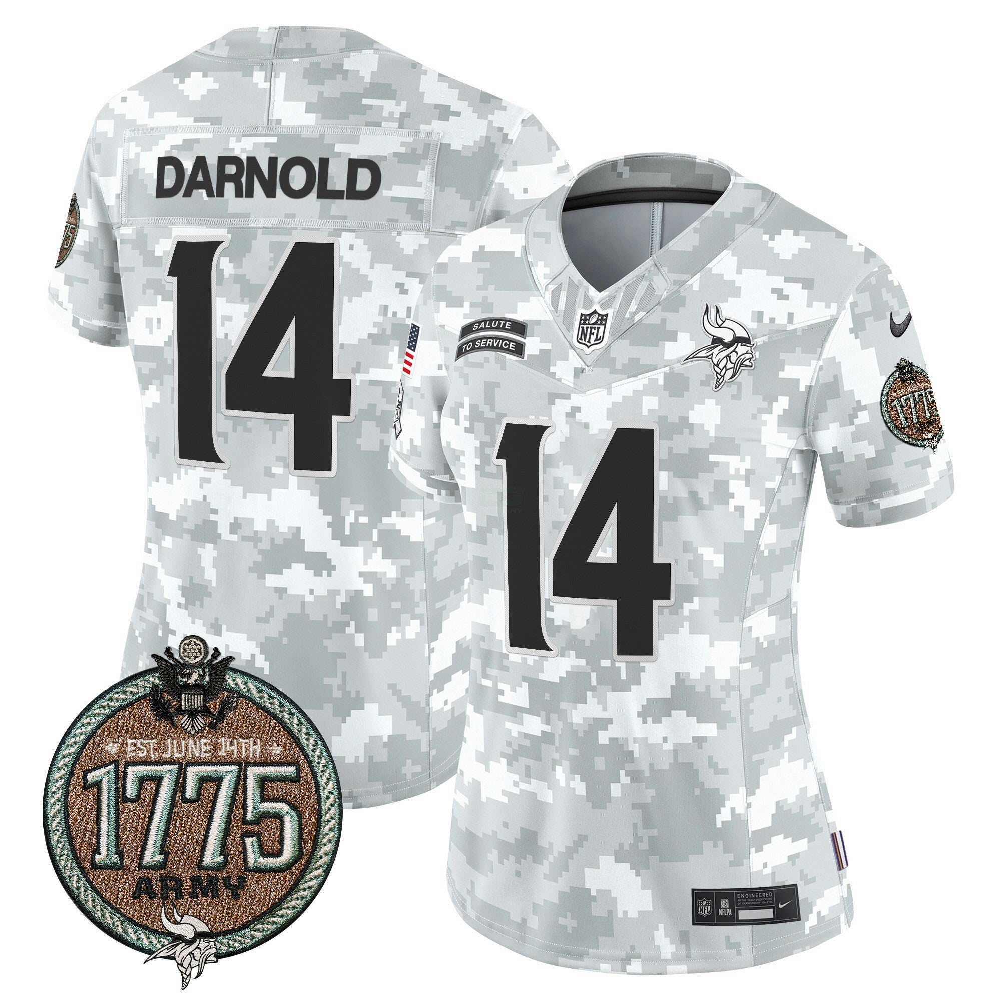 Camisa NFL Women’s 2024 Salute to Service Establishment Year Patch Vapor Limited Jersey