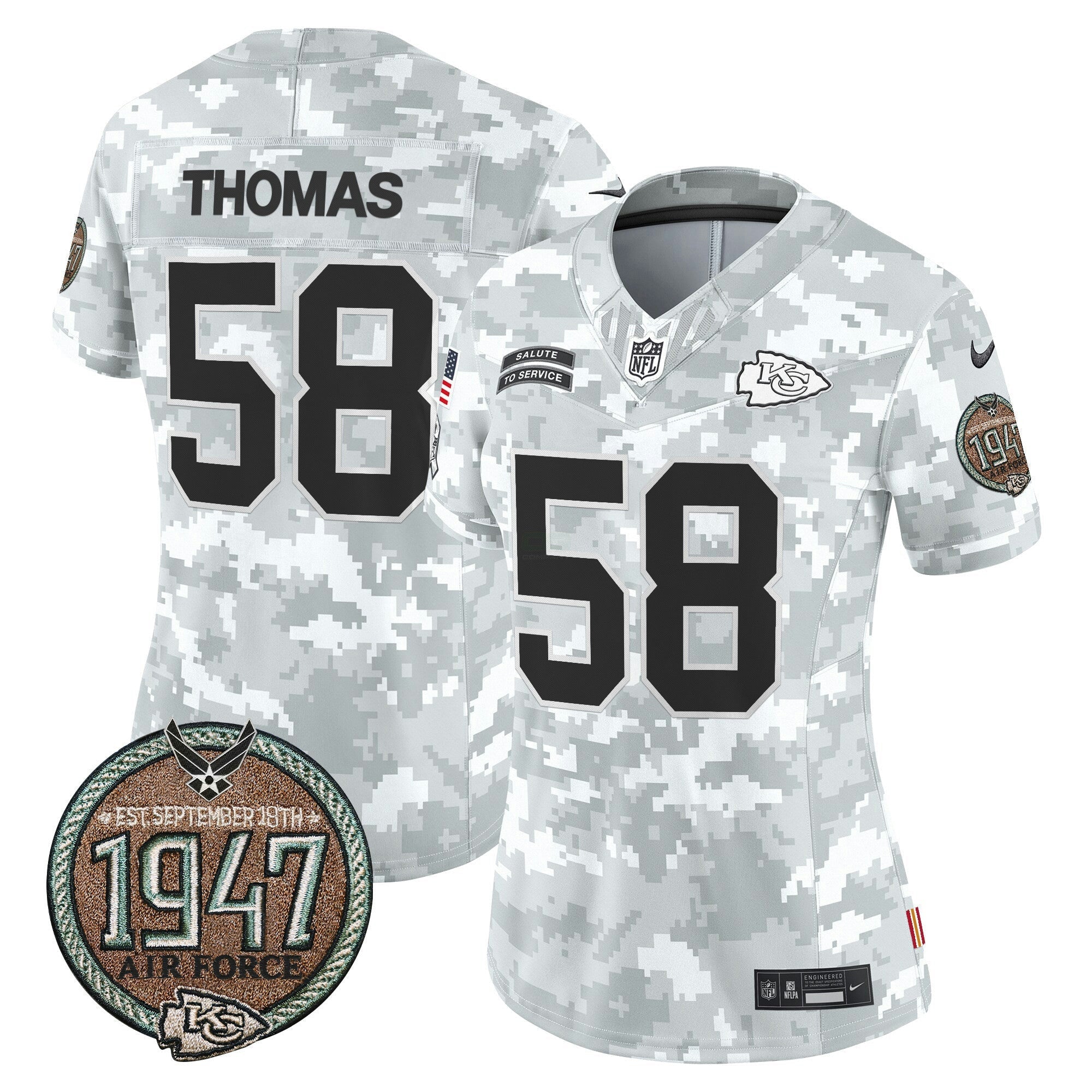 Camisa NFL Women’s 2024 Salute to Service Establishment Year Patch Vapor Limited Jersey