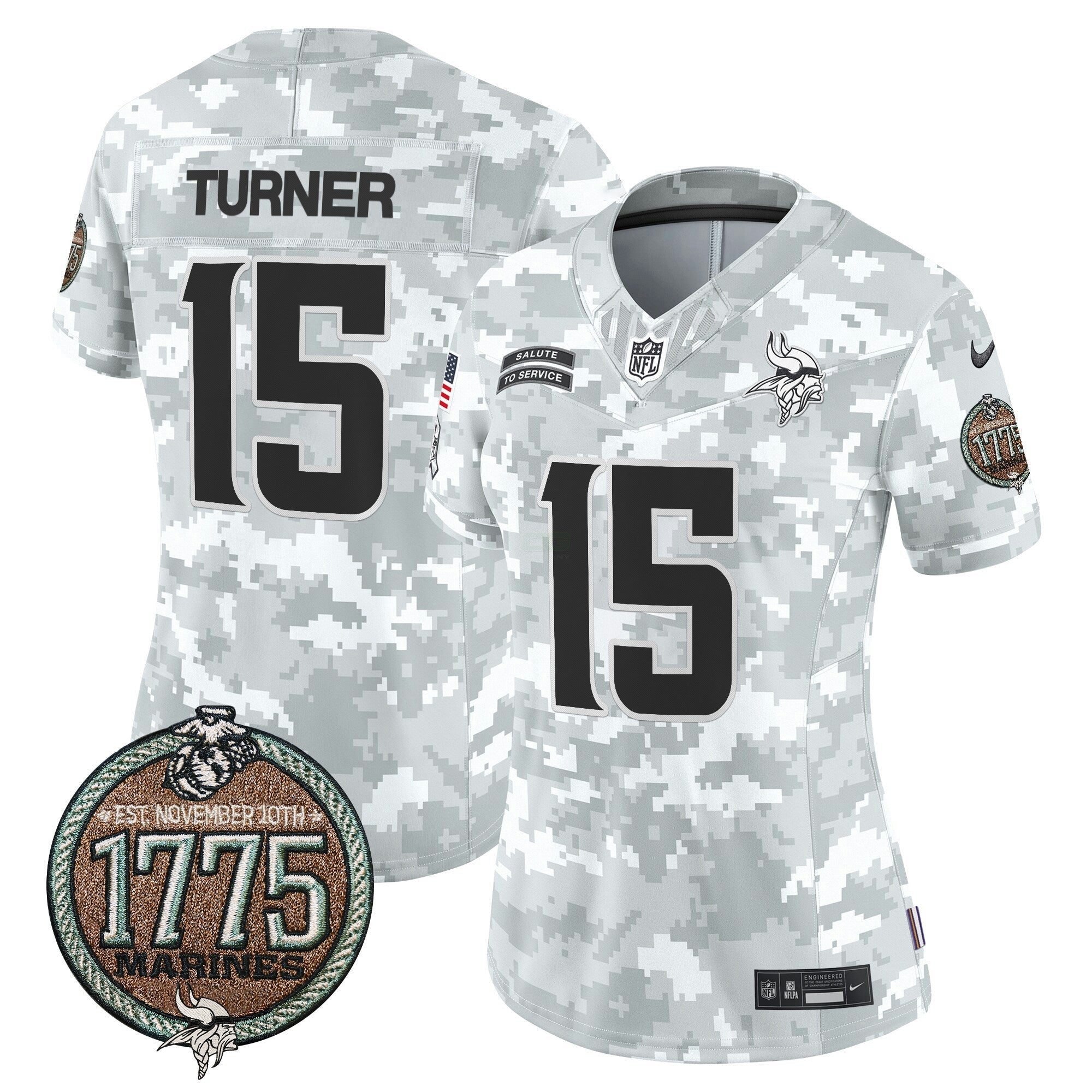 Camisa NFL Women’s 2024 Salute to Service Establishment Year Patch Vapor Limited Jersey
