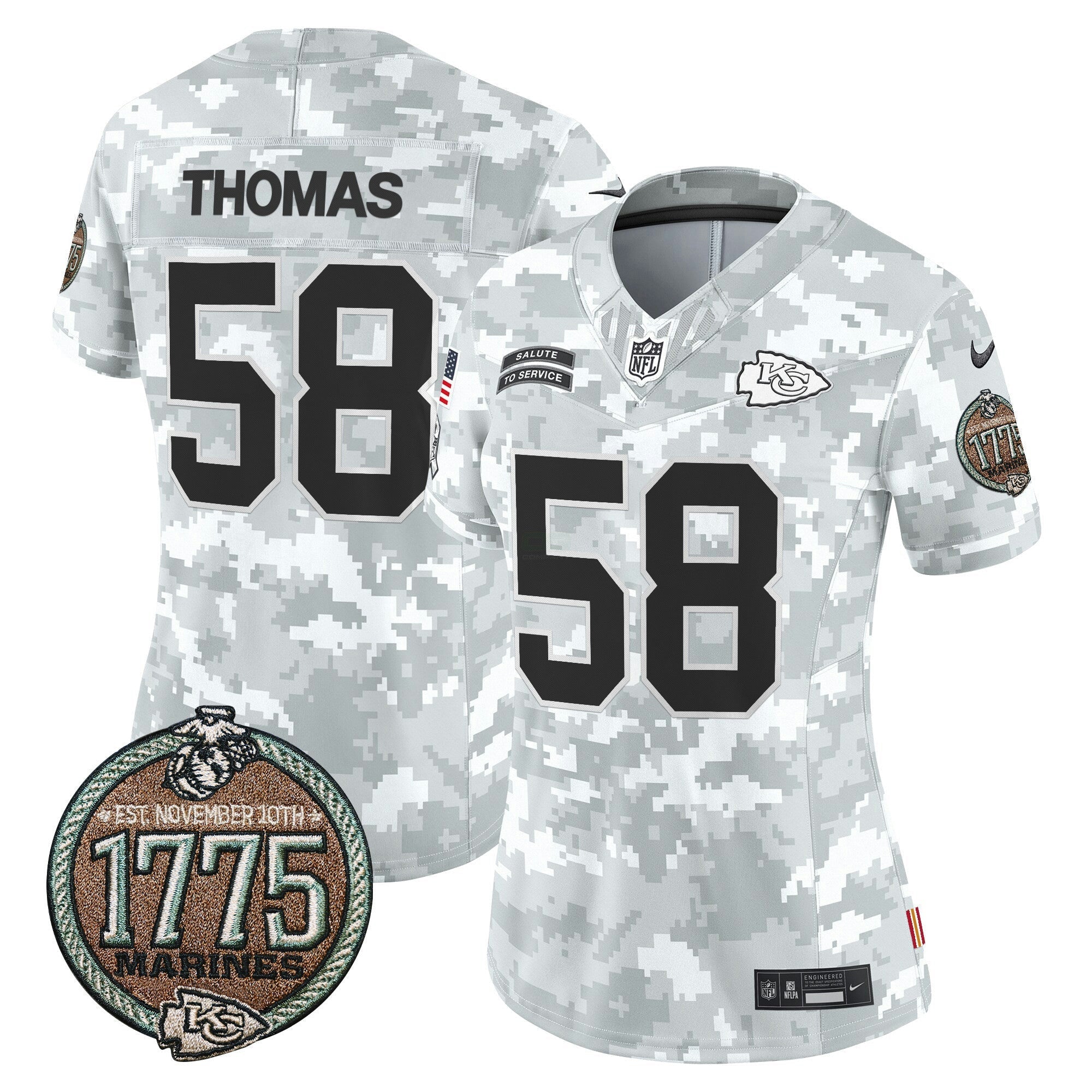 Camisa NFL Women’s 2024 Salute to Service Establishment Year Patch Vapor Limited Jersey