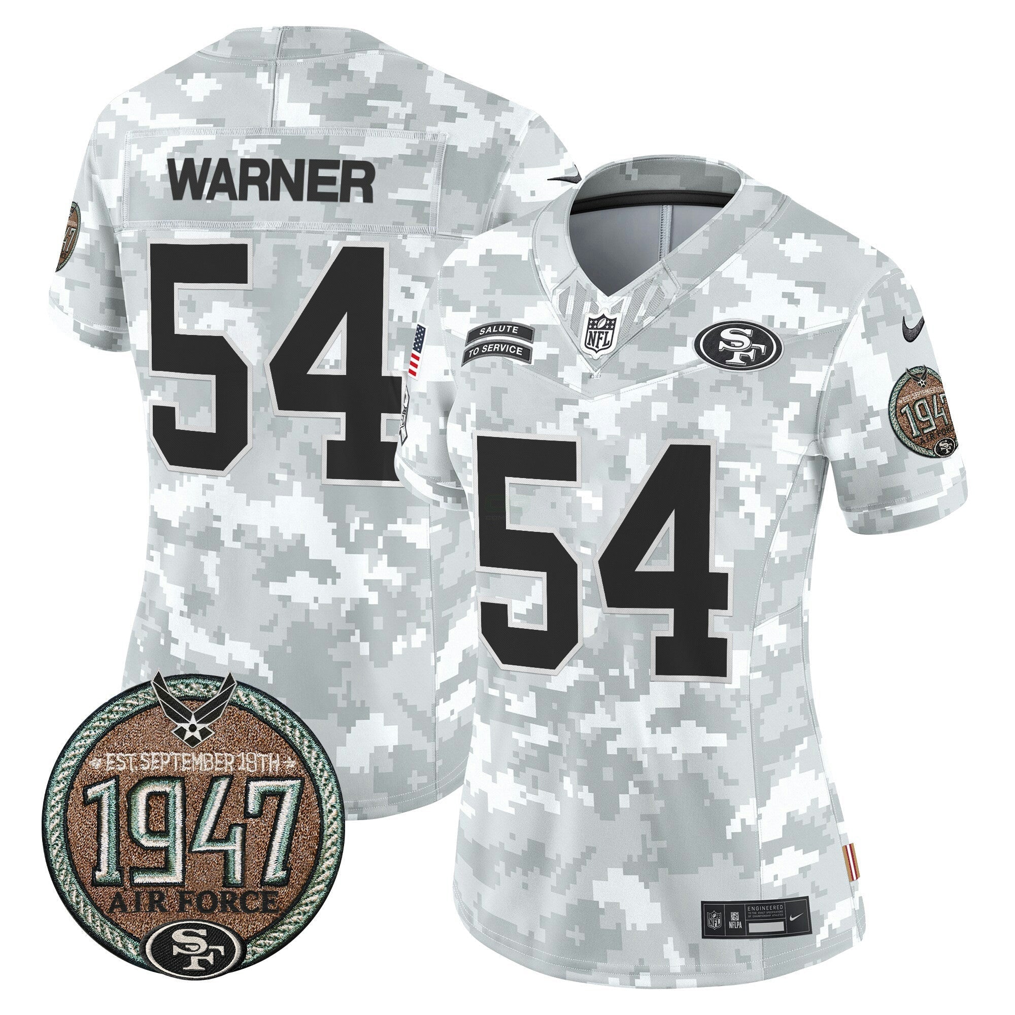 Camisa NFL Women’s 2024 Salute to Service Establishment Year Patch Vapor Limited Jersey