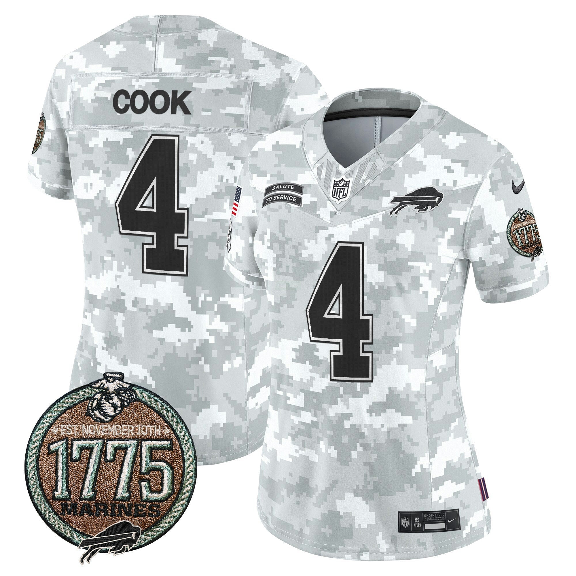 Camisa NFL Women’s 2024 Salute to Service Establishment Year Patch Vapor Limited Jersey