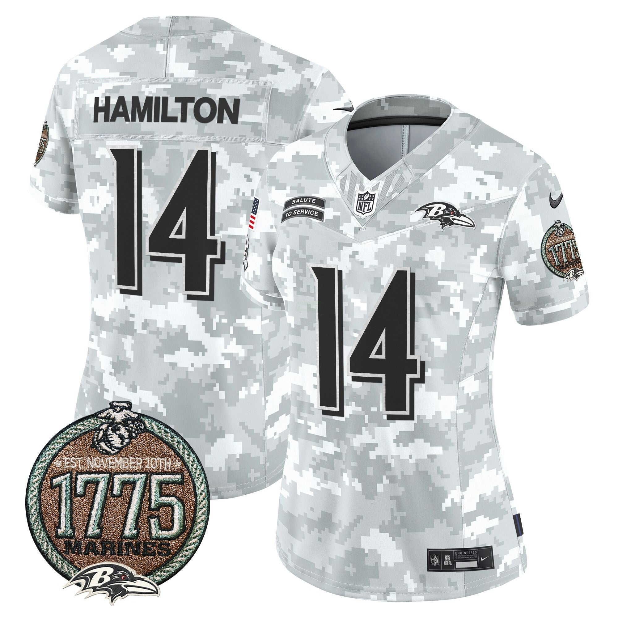 Camisa NFL Women’s 2024 Salute to Service Establishment Year Patch Vapor Limited Jersey