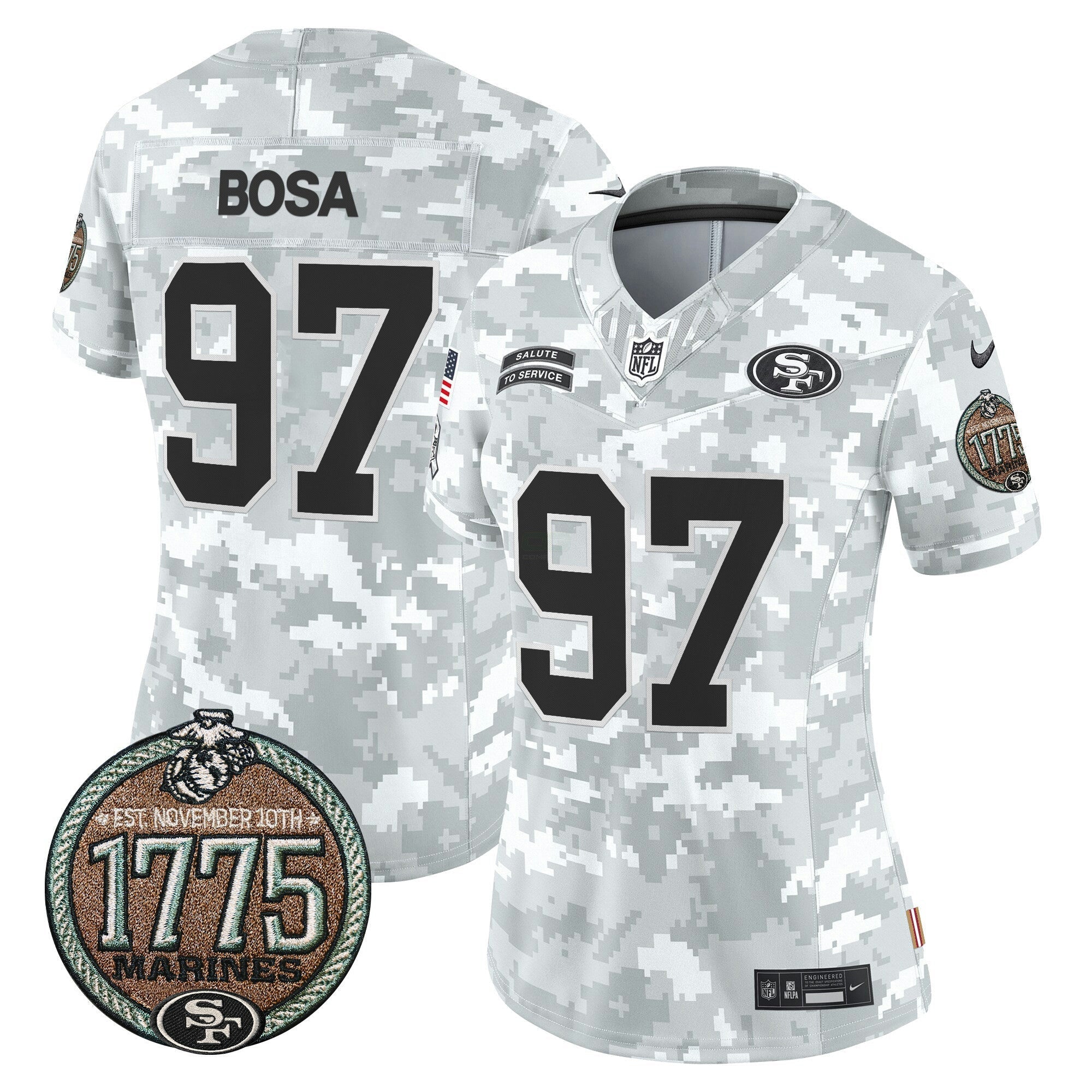 Camisa NFL Women’s 2024 Salute to Service Establishment Year Patch Vapor Limited Jersey