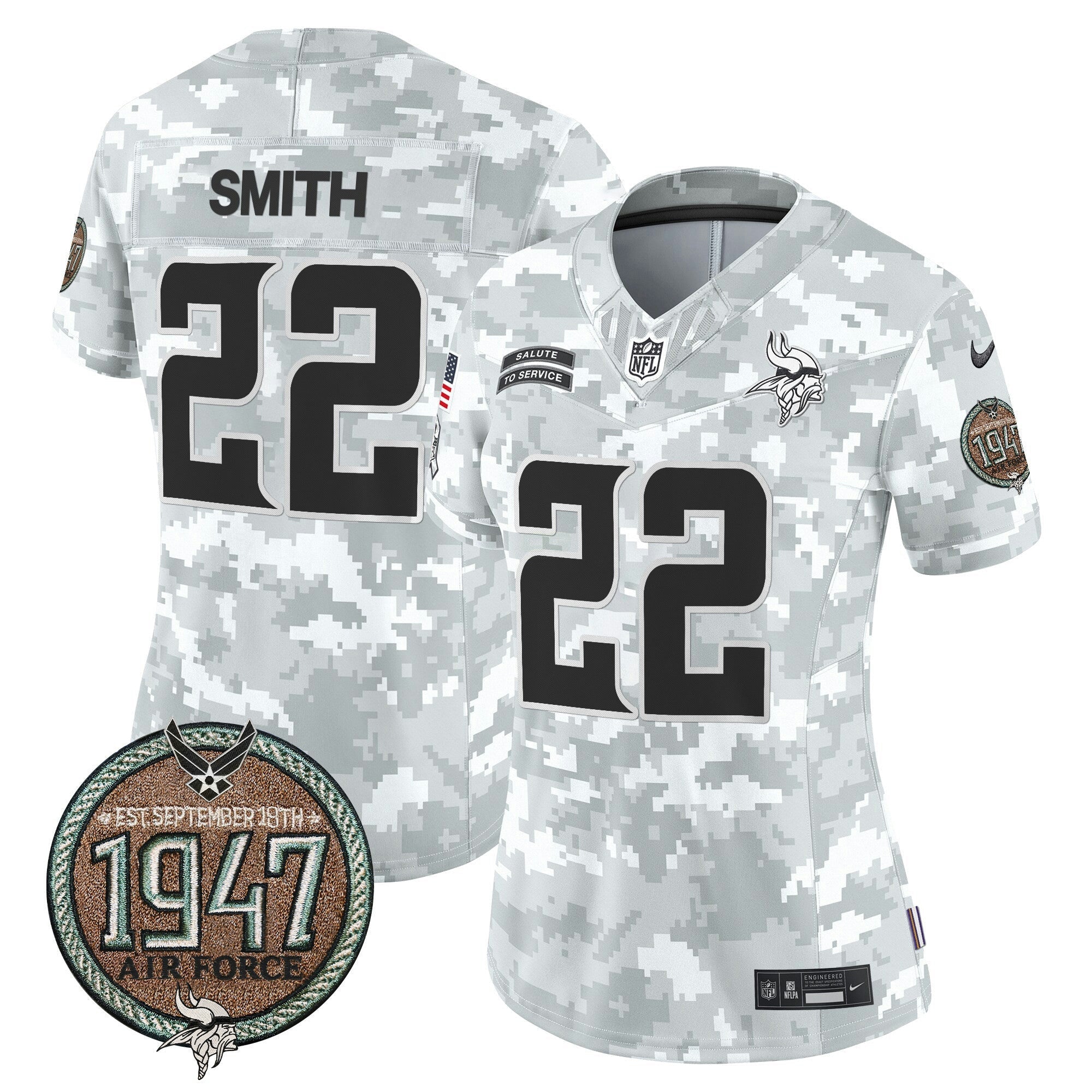 Camisa NFL Women’s 2024 Salute to Service Establishment Year Patch Vapor Limited Jersey