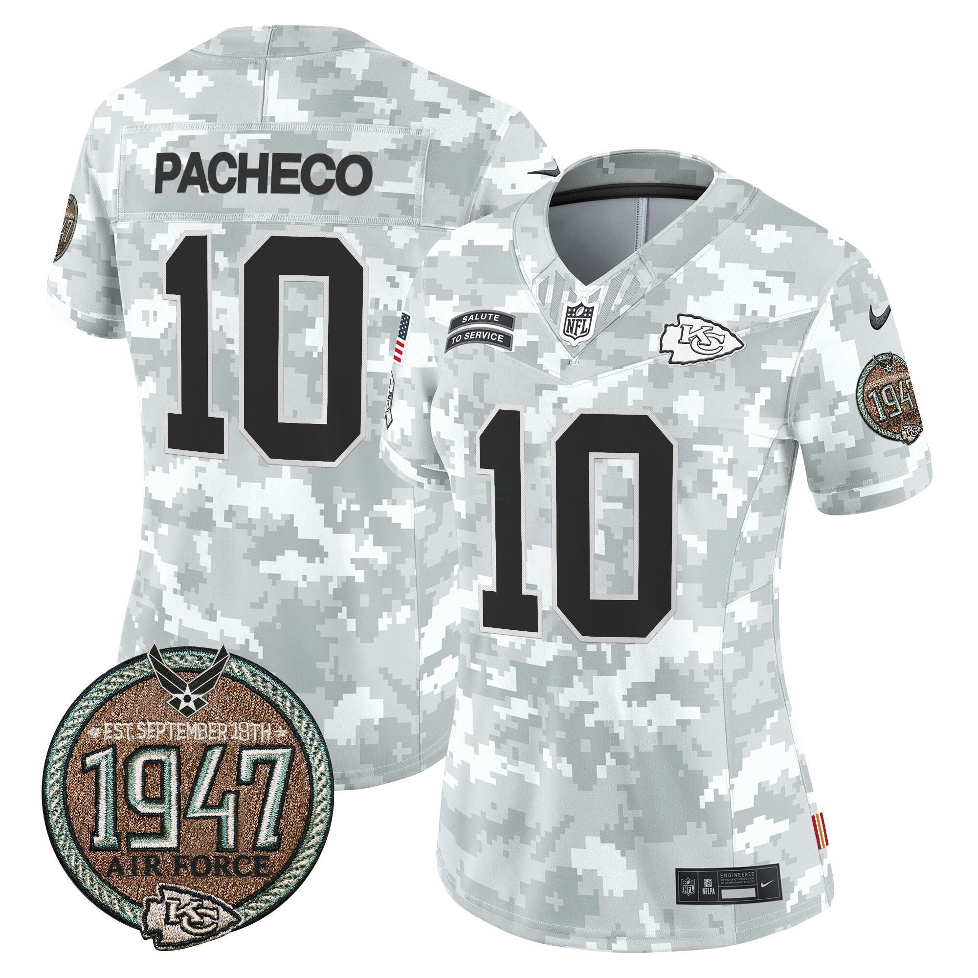 Camisa NFL Women’s 2024 Salute to Service Establishment Year Patch Vapor Limited Jersey