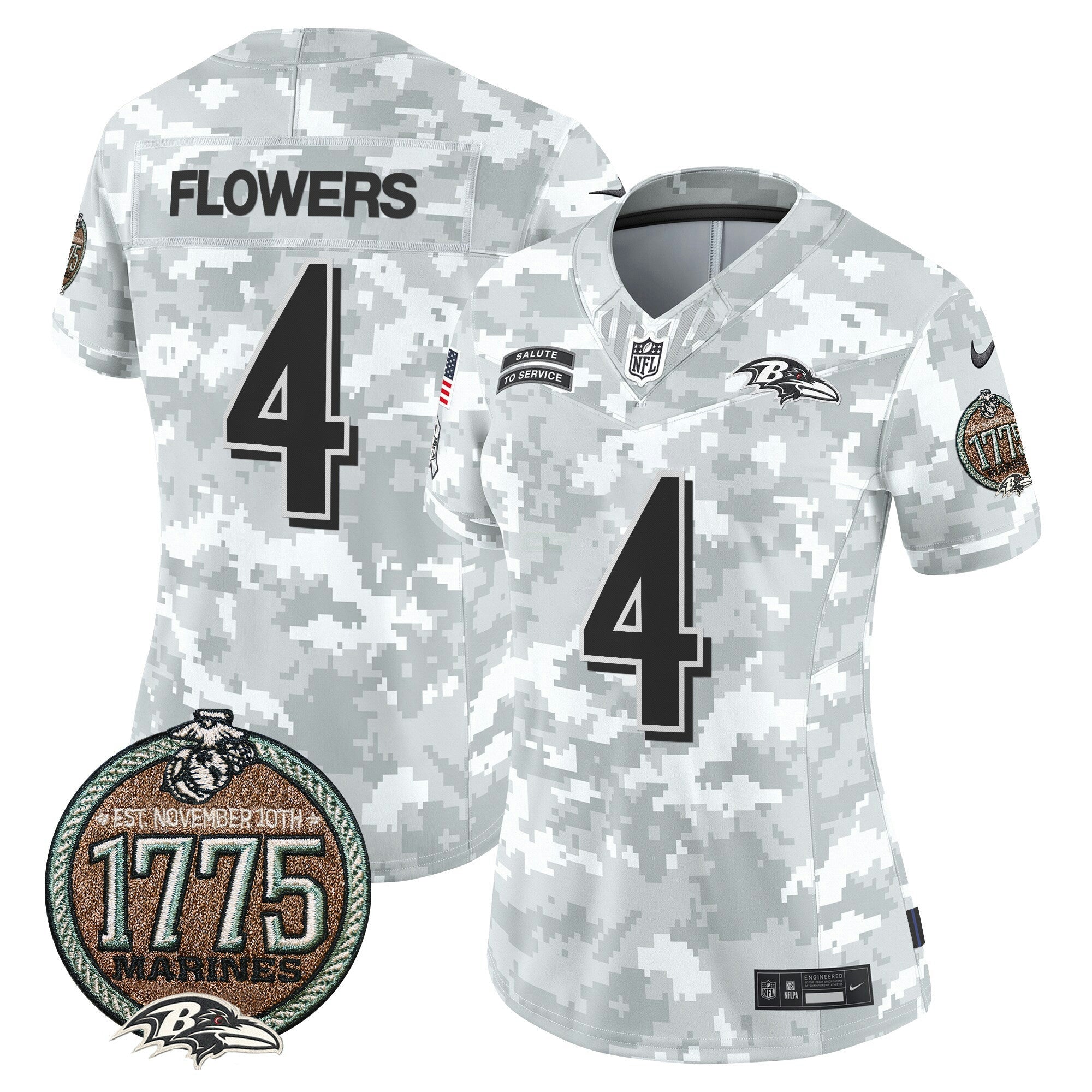 Camisa NFL Women’s 2024 Salute to Service Establishment Year Patch Vapor Limited Jersey