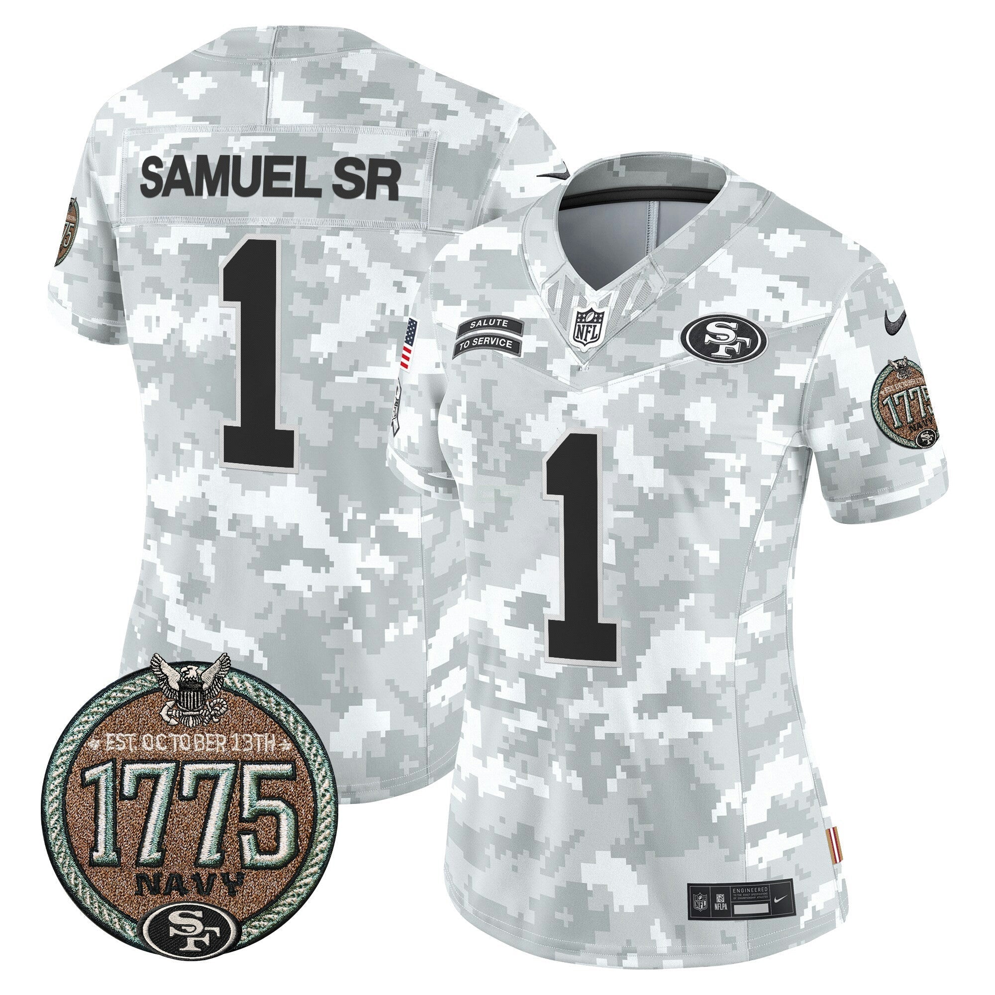 Camisa NFL Women’s 2024 Salute to Service Establishment Year Patch Vapor Limited Jersey