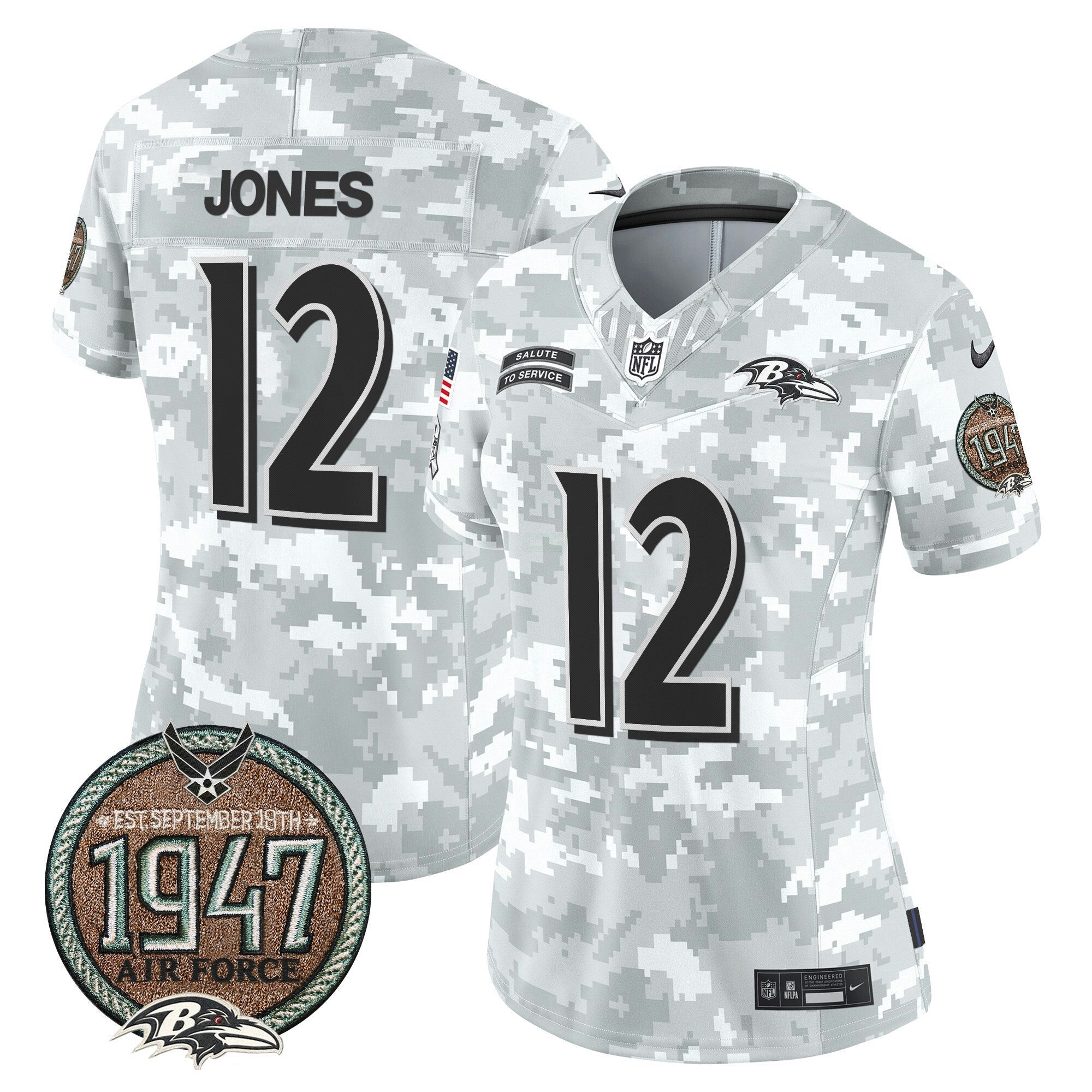 Camisa NFL Women’s 2024 Salute to Service Establishment Year Patch Vapor Limited Jersey