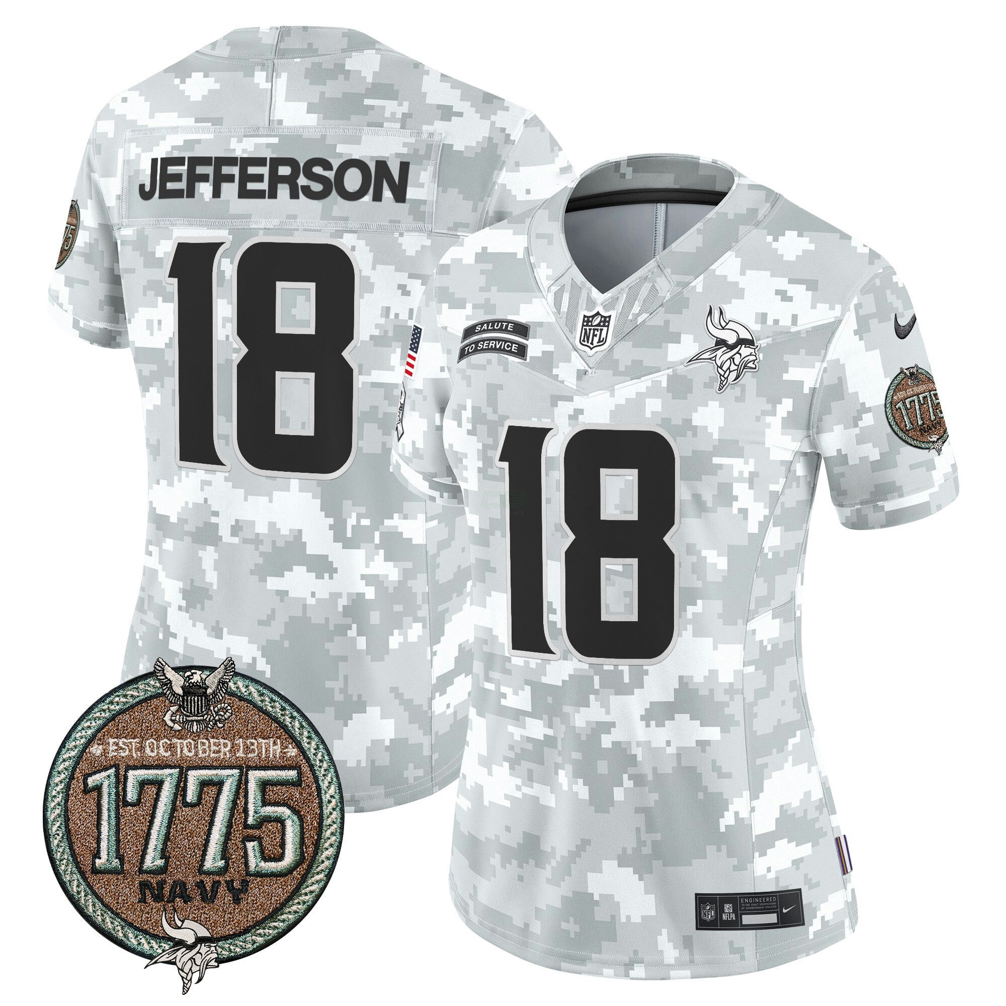 Camisa NFL Women’s 2024 Salute to Service Establishment Year Patch Vapor Limited Jersey