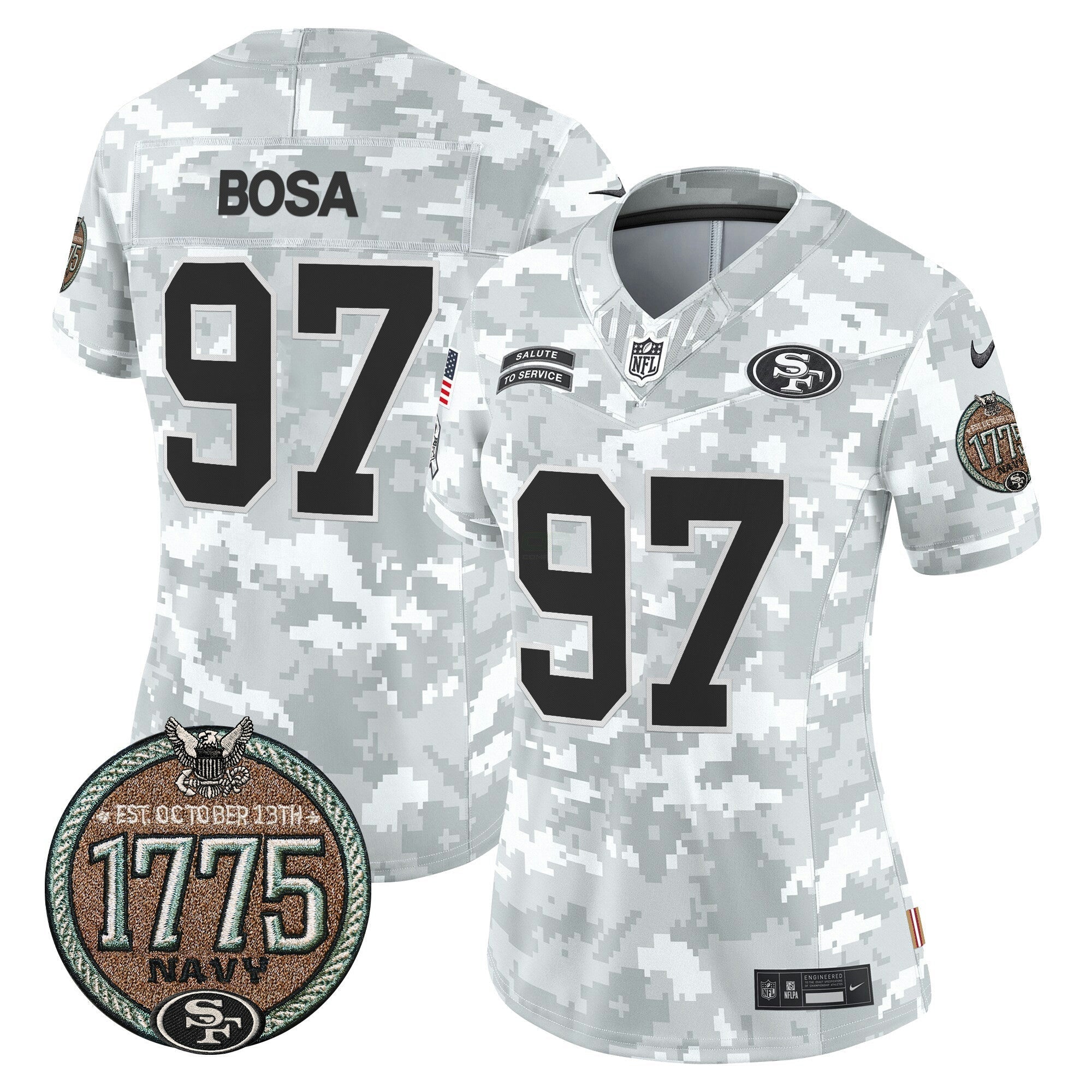 Camisa NFL Women’s 2024 Salute to Service Establishment Year Patch Vapor Limited Jersey