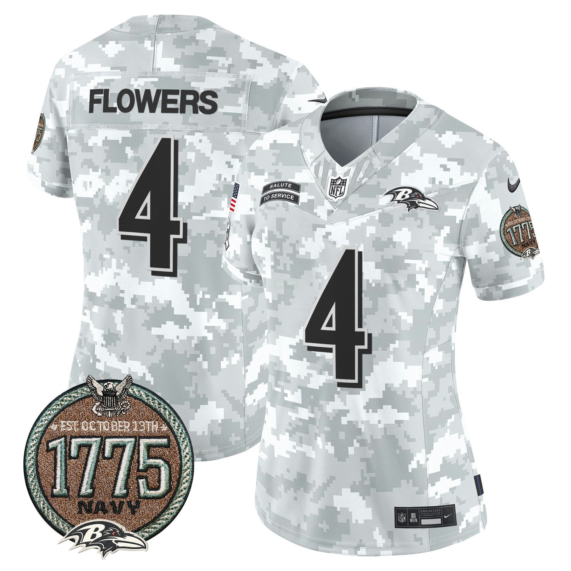 Camisa NFL Women’s 2024 Salute to Service Establishment Year Patch Vapor Limited Jersey