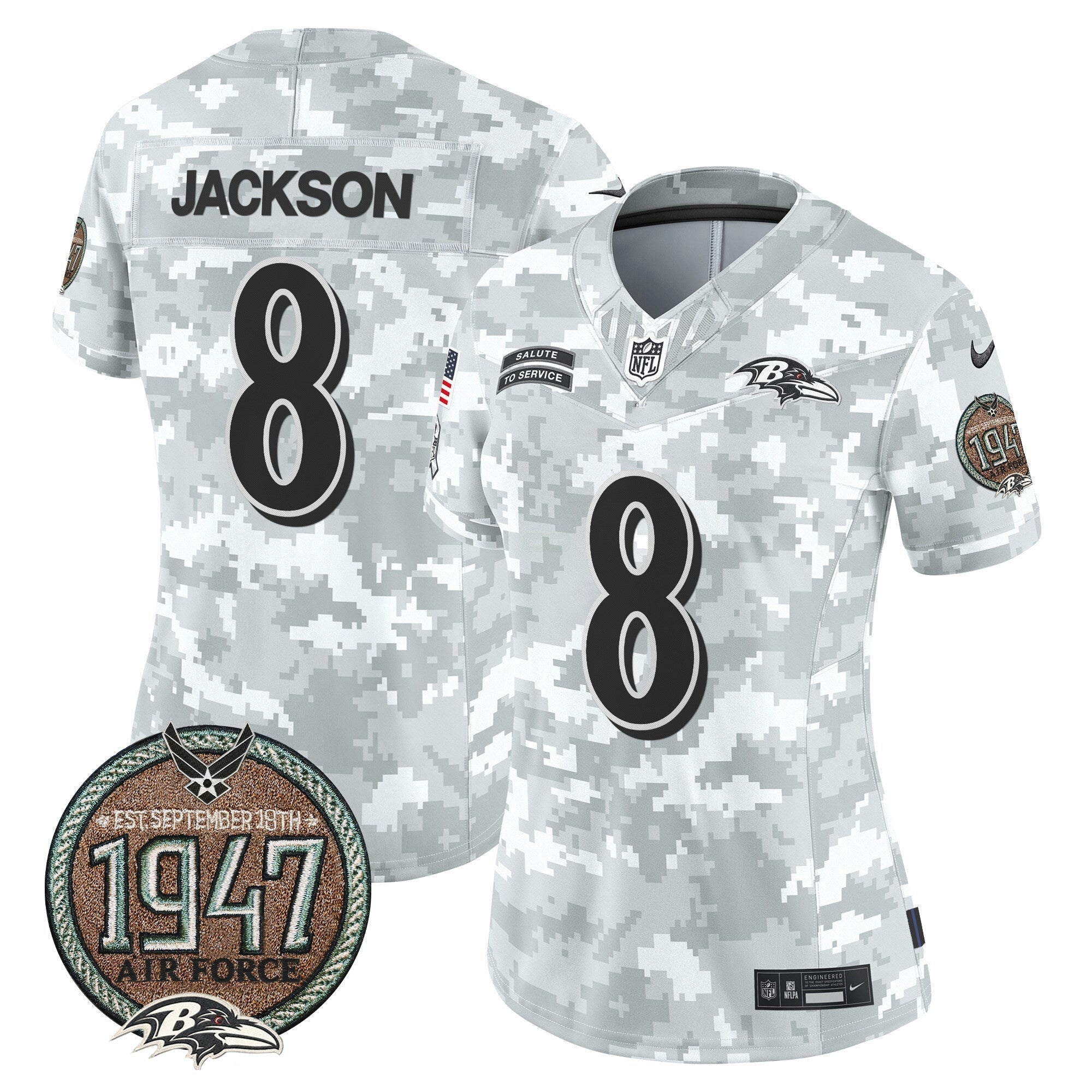Camisa NFL Women’s 2024 Salute to Service Establishment Year Patch Vapor Limited Jersey