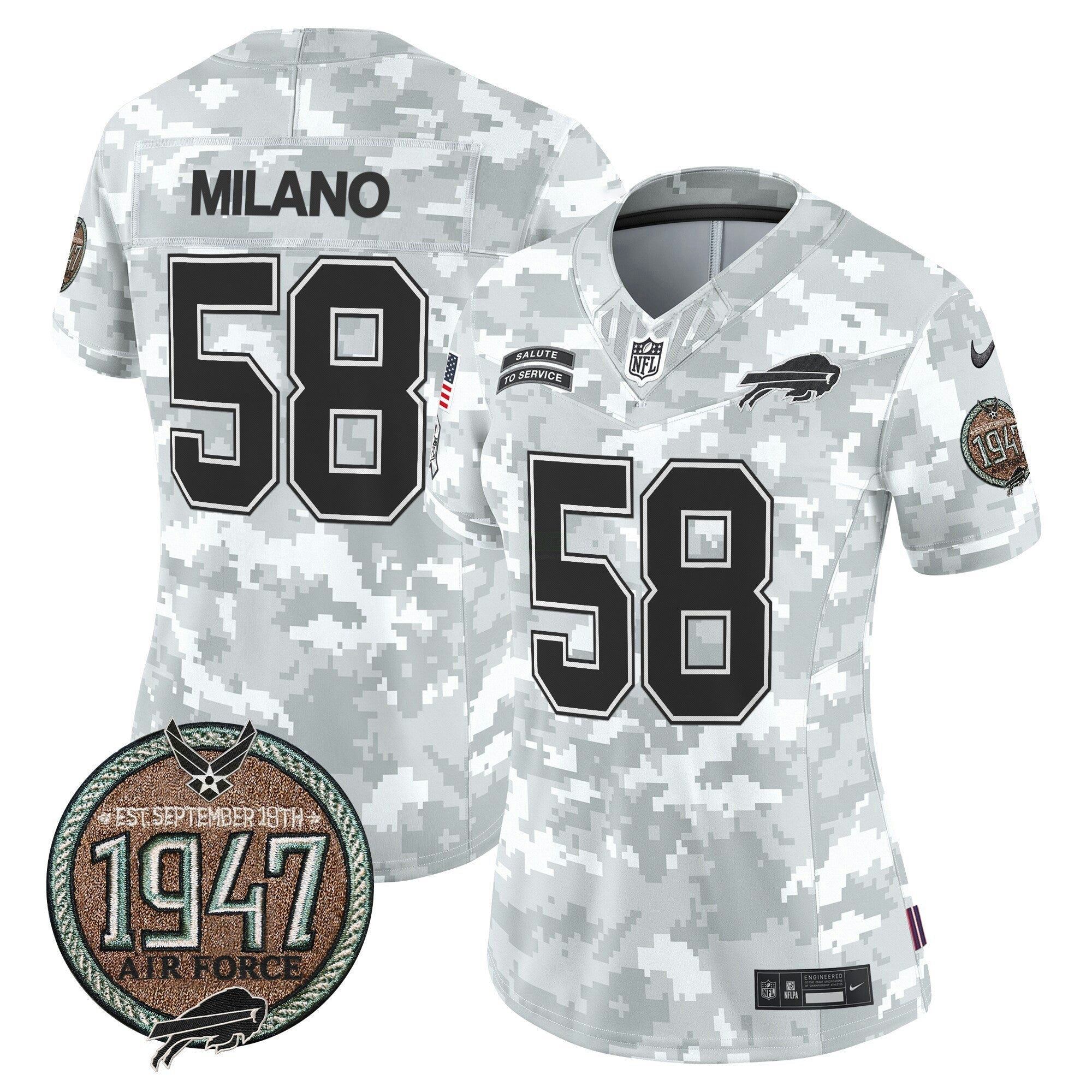 Camisa NFL Women’s 2024 Salute to Service Establishment Year Patch Vapor Limited Jersey