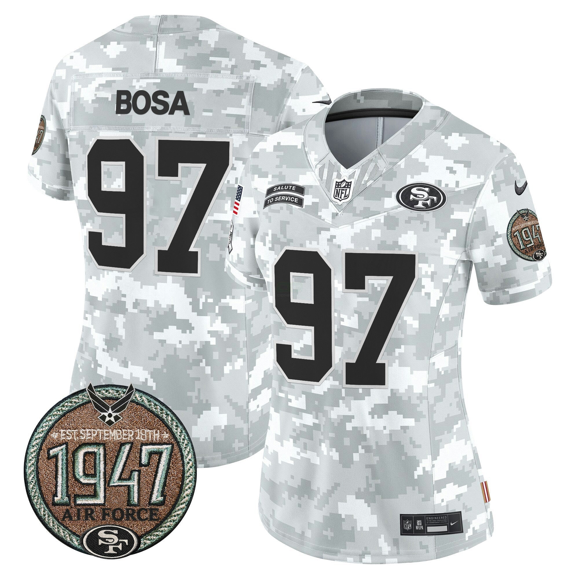 Camisa NFL Women’s 2024 Salute to Service Establishment Year Patch Vapor Limited Jersey