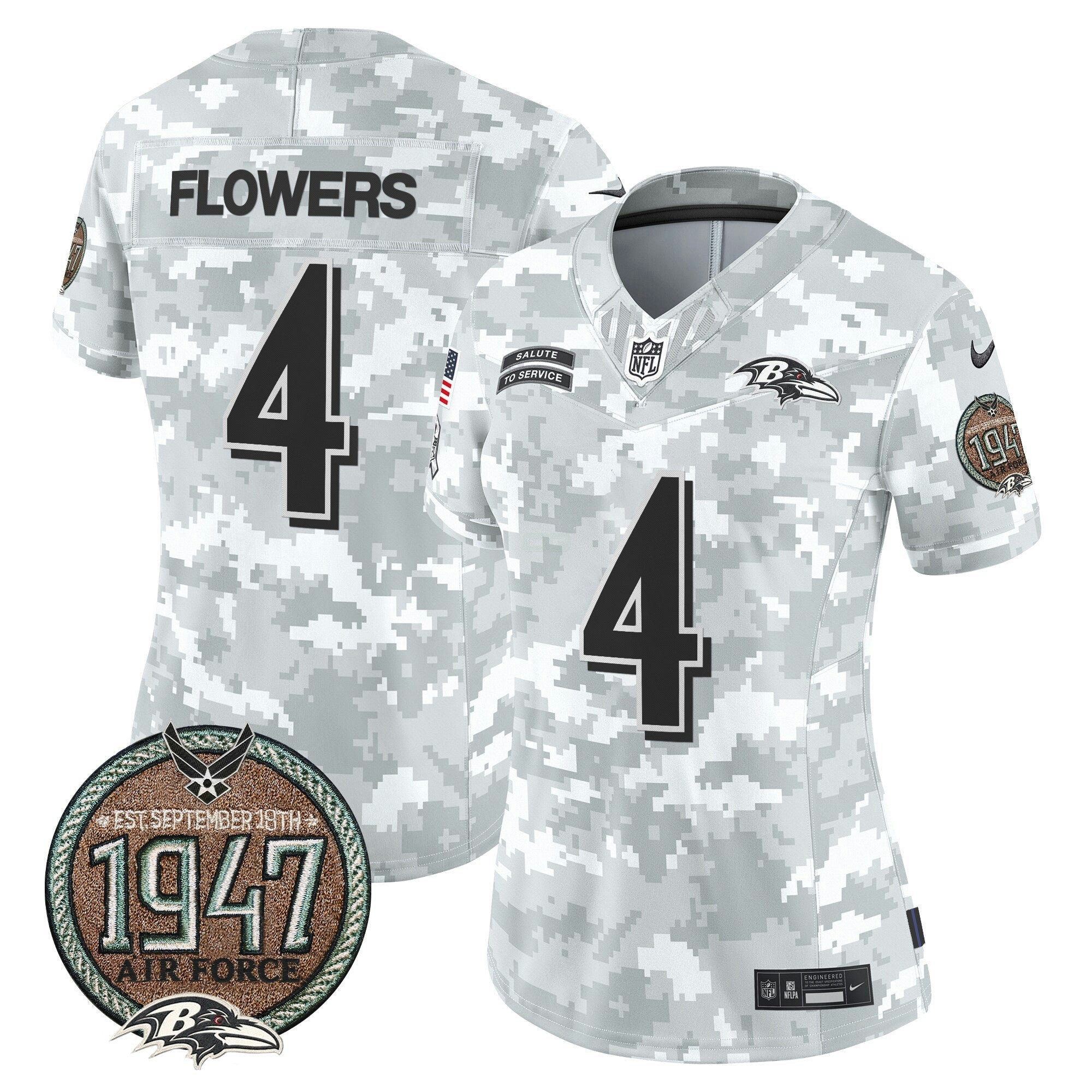 Camisa NFL Women’s 2024 Salute to Service Establishment Year Patch Vapor Limited Jersey
